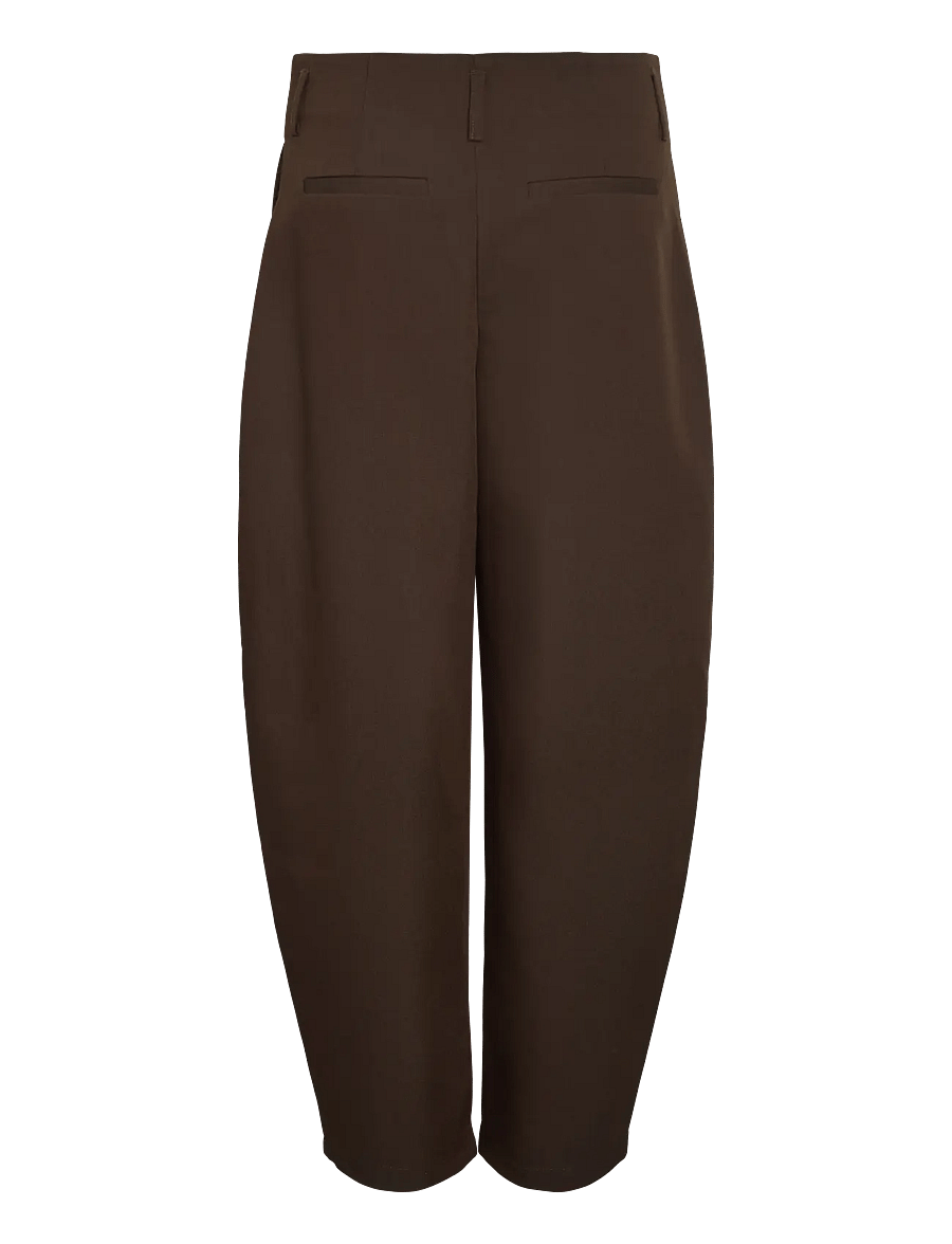 NOISY MAY - NMELI MW TAILORED BARREL PANTS - hosen mit geradem bein - chocolate brown - 2