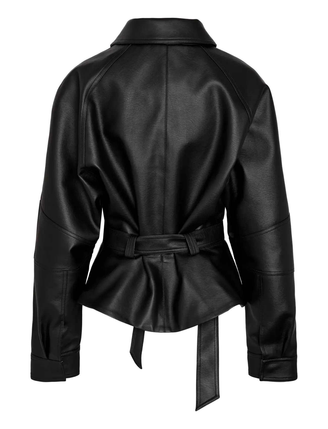 NOISY MAY - NMPAULA WAISTED PU JACKET /TNT9 - black - 1