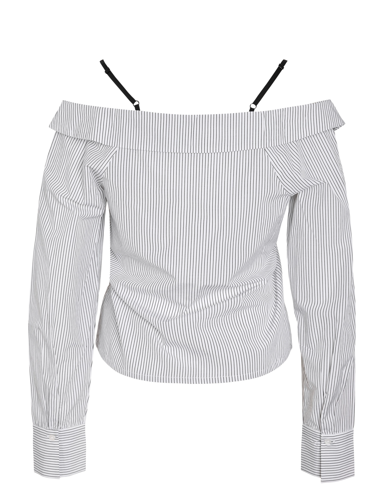 NOISY MAY - NMKIRA L/S OFF SHOULDER LACE SHIRT - bright white - 2