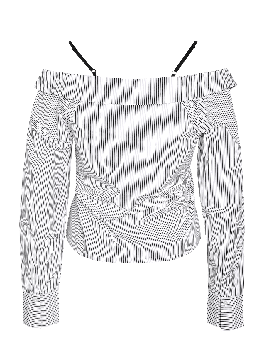 NOISY MAY - NMKIRA L/S OFF SHOULDER LACE SHIRT - pikkade varrukatega särgid - bright white - 2
