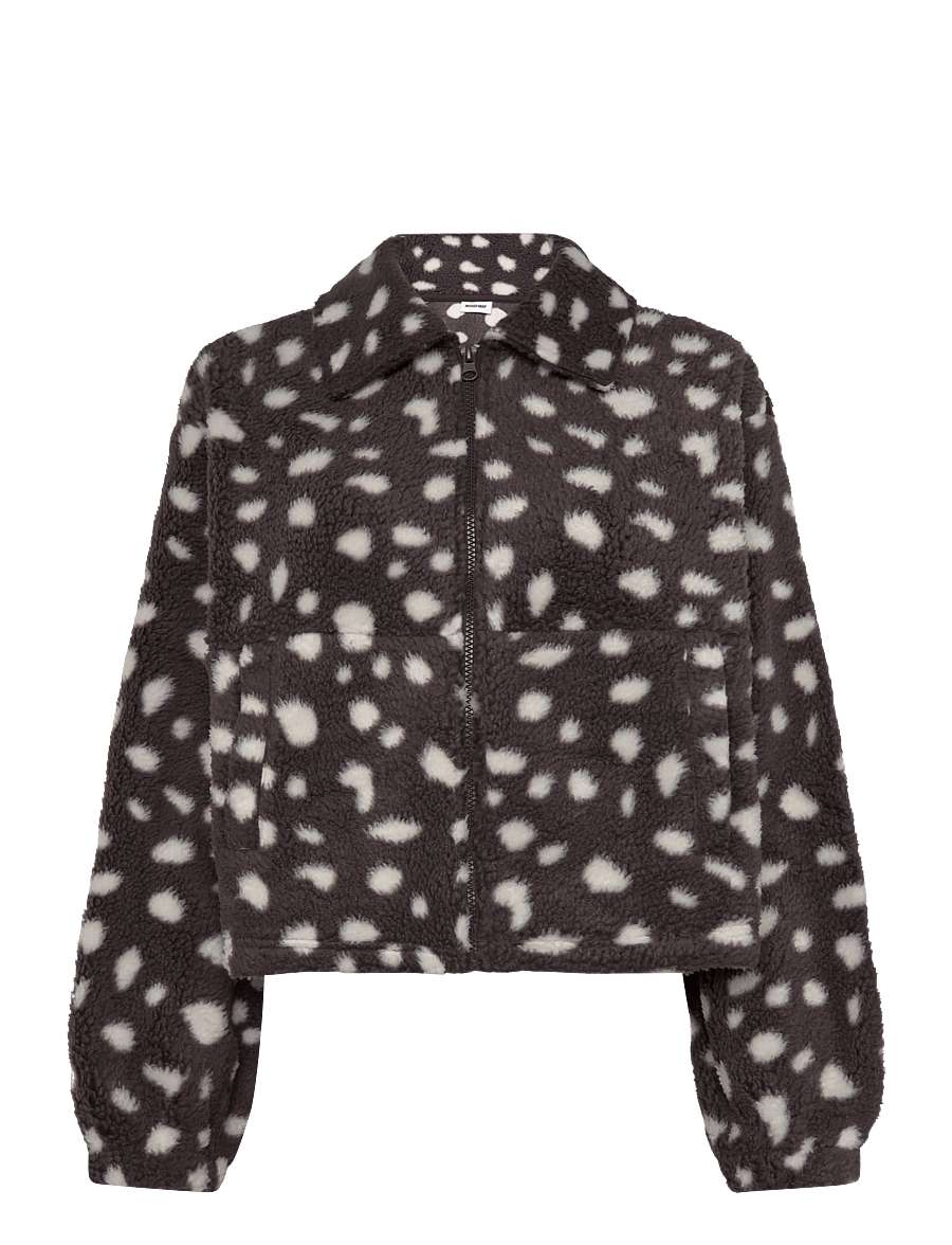 NOISY MAY - NMCOZY MILA L/S FULL ZIP BLOUSE JRS - leichte jacken - chocolate brown - 1