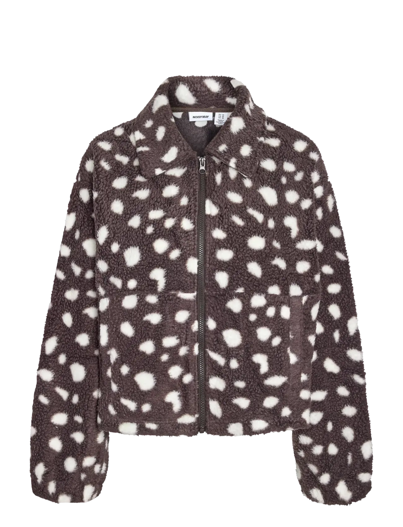 NOISY MAY - NMCOZY MILA L/S FULL ZIP BLOUSE JRS - light jackets - chocolate brown - 1
