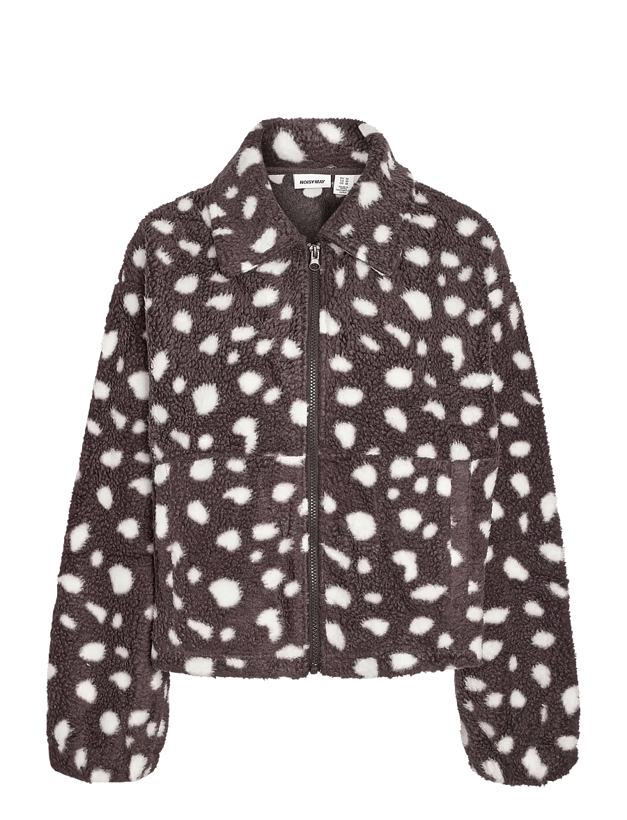 NOISY MAY - NMCOZY MILA L/S FULL ZIP BLOUSE JRS - light jackets - chocolate brown - 1