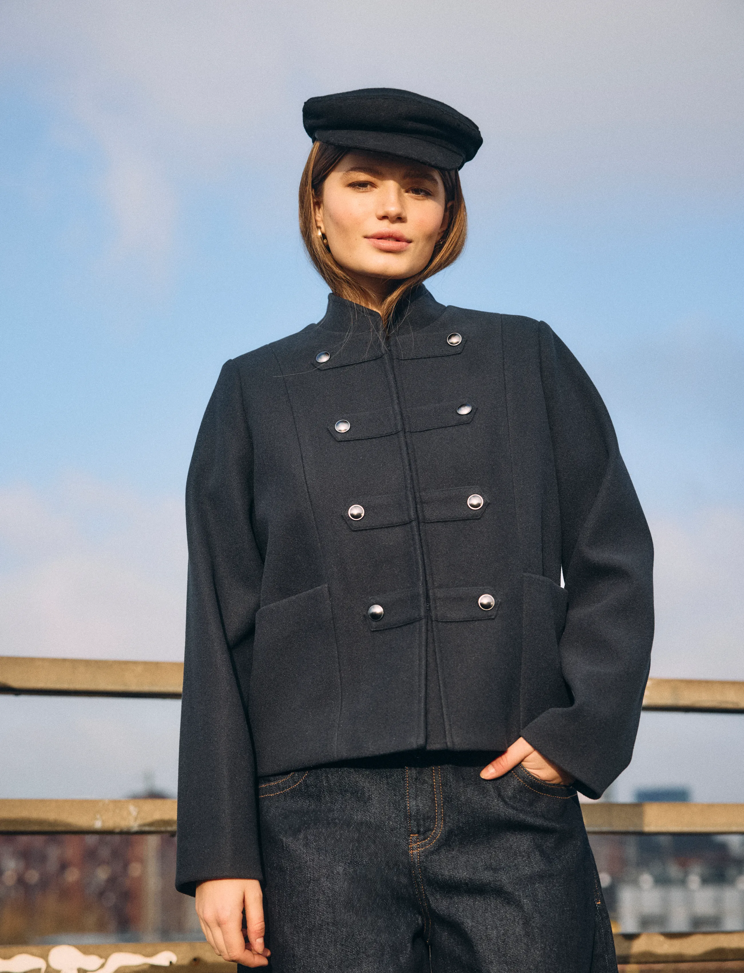 NOISY MAY - NMLEENA MILITARY JACKET - blue graphite - 3