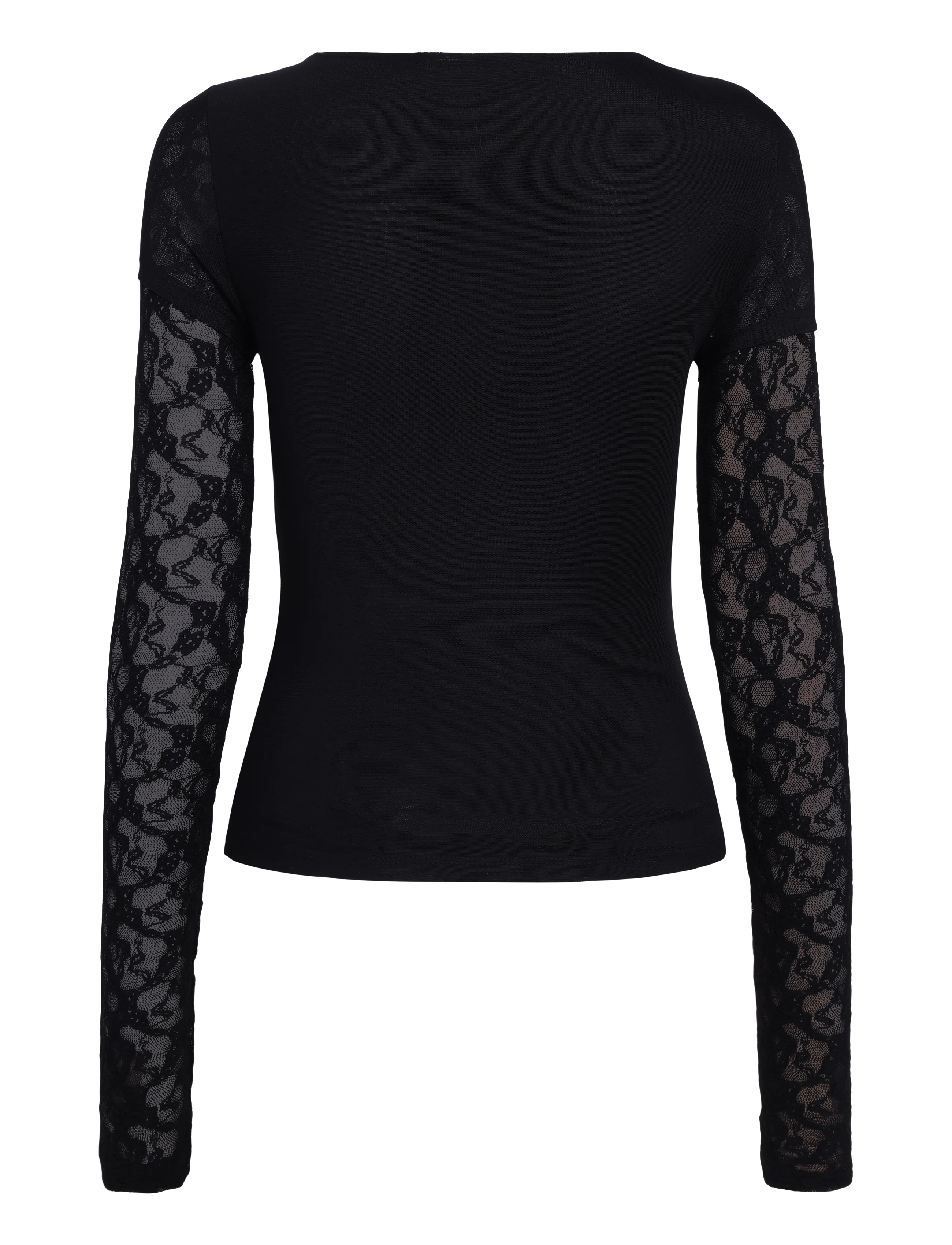 NOISY MAY - NMMERCY L/S DOUBLE LAYER TOP JRS - long-sleeved tops - black - 2