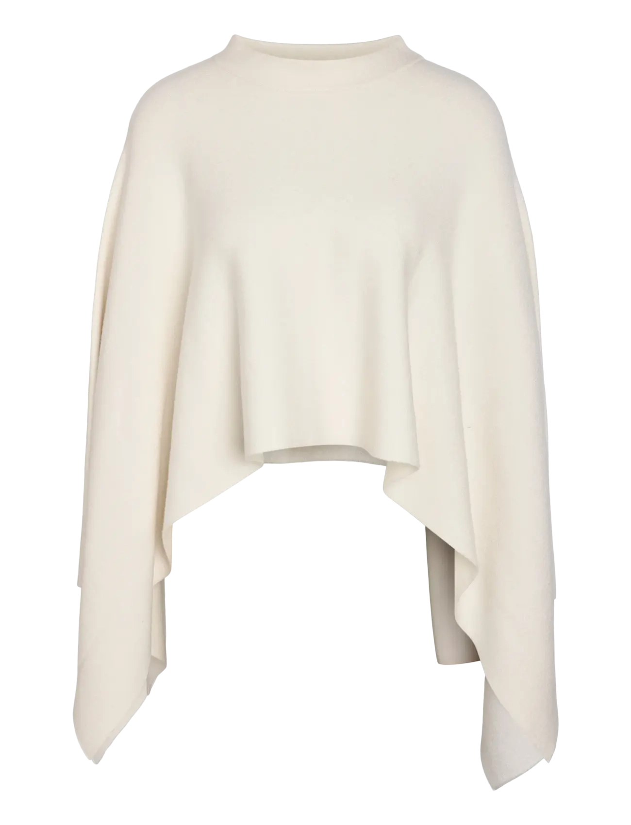 NOISY MAY NMSHYLA S/L KNIT CAPE - Tøj - BIRCH / cream