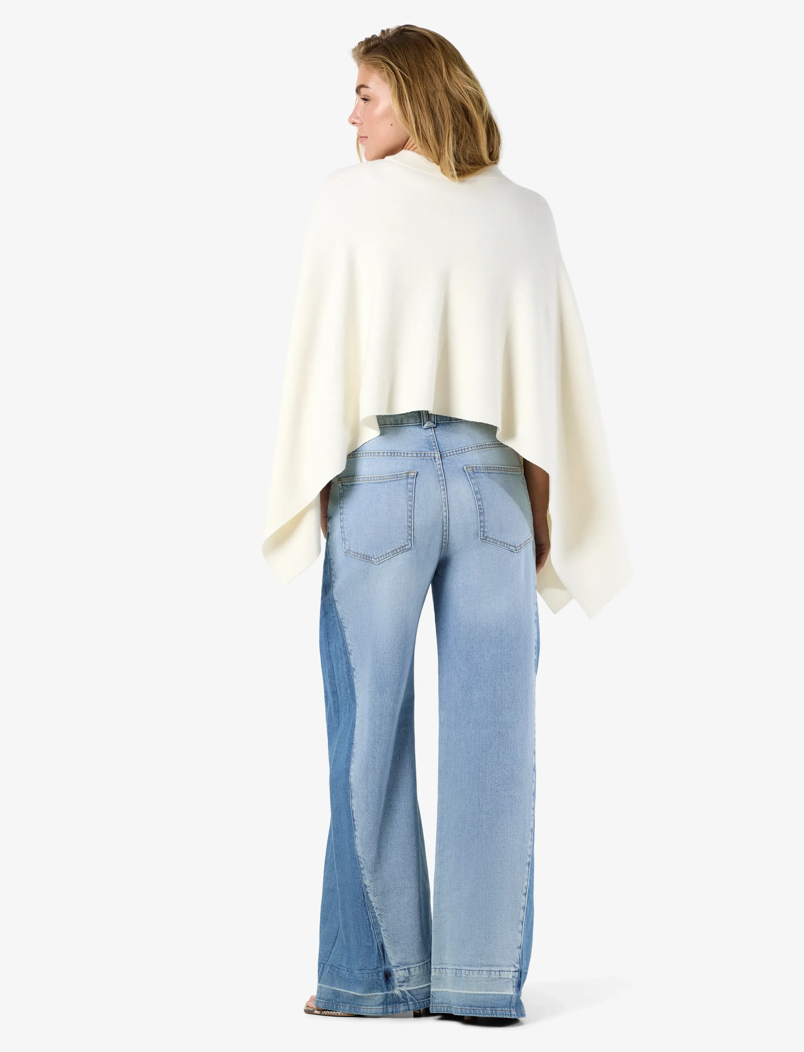 NOISY MAY - NMSHYLA S/L KNIT CAPE - stickade tröjor - birch - 3