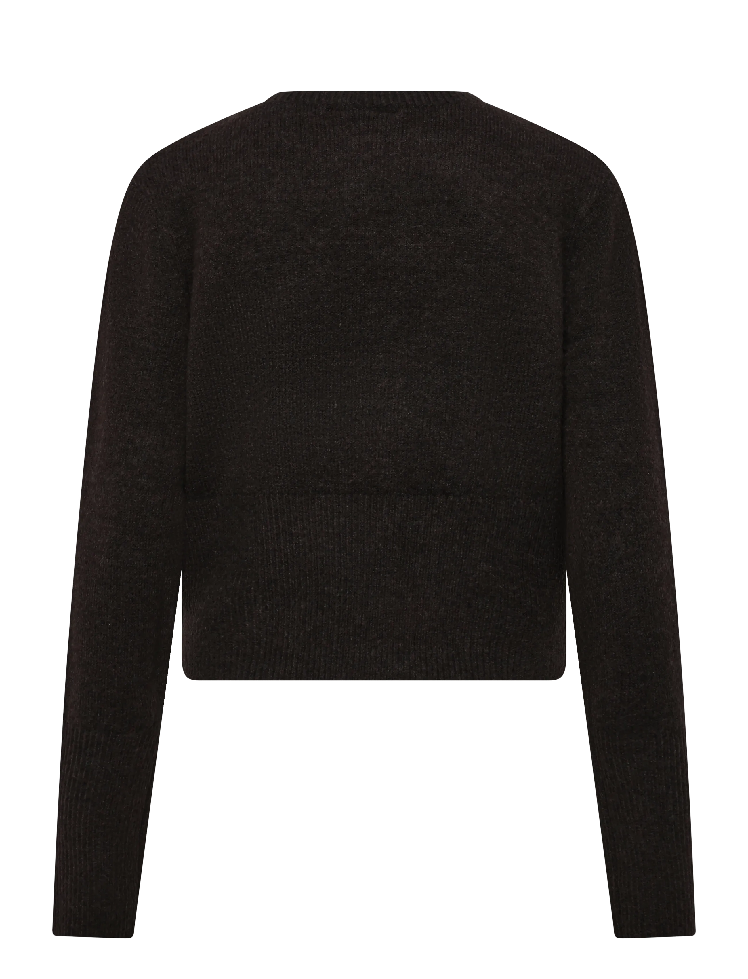 NOISY MAY - NMSLOAN L/S O-NECK KEYHOLE KNIT - sügisesed riided - chocolate brown - 2