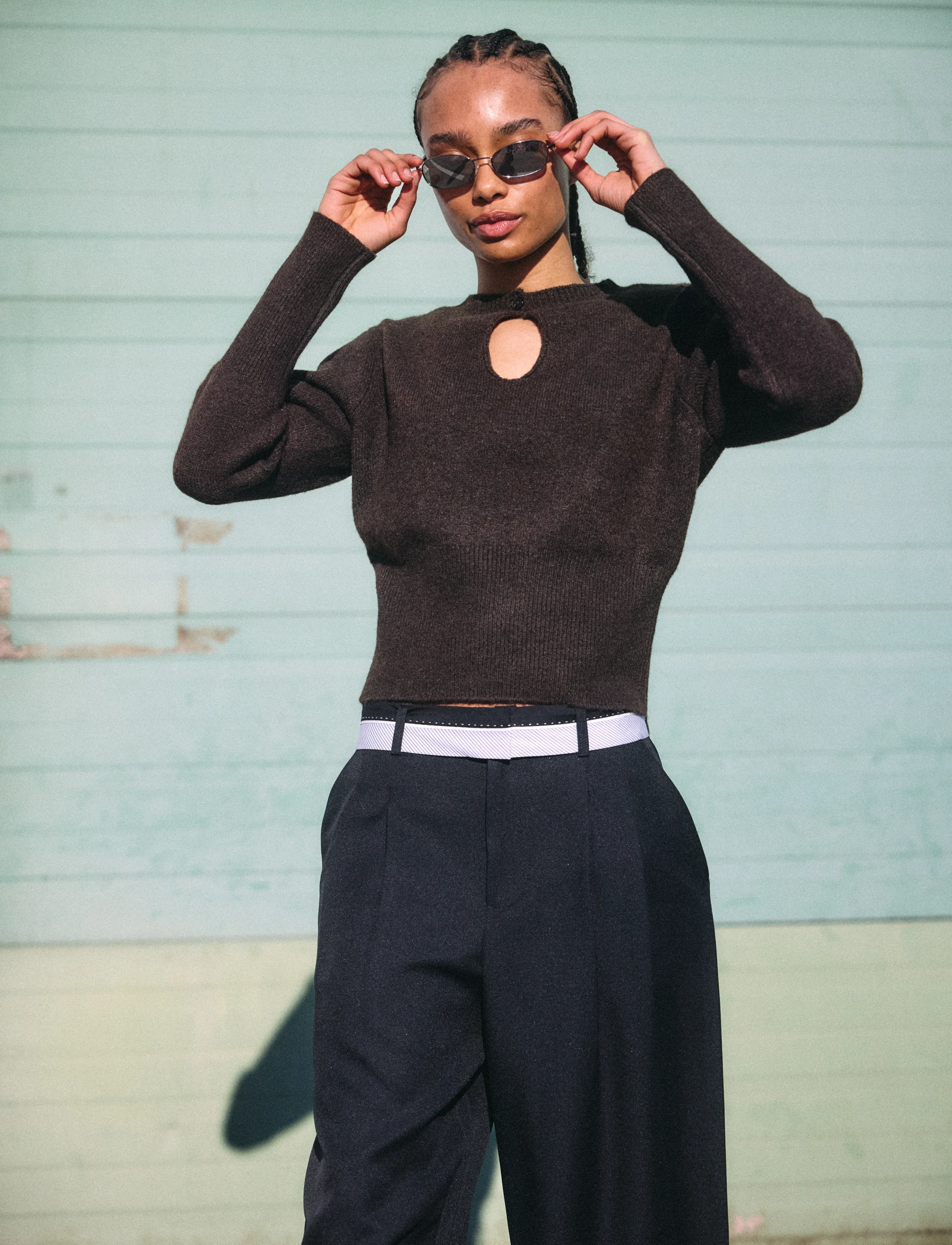 Nmsloan L/S O-Neck Keyhole Knit 2