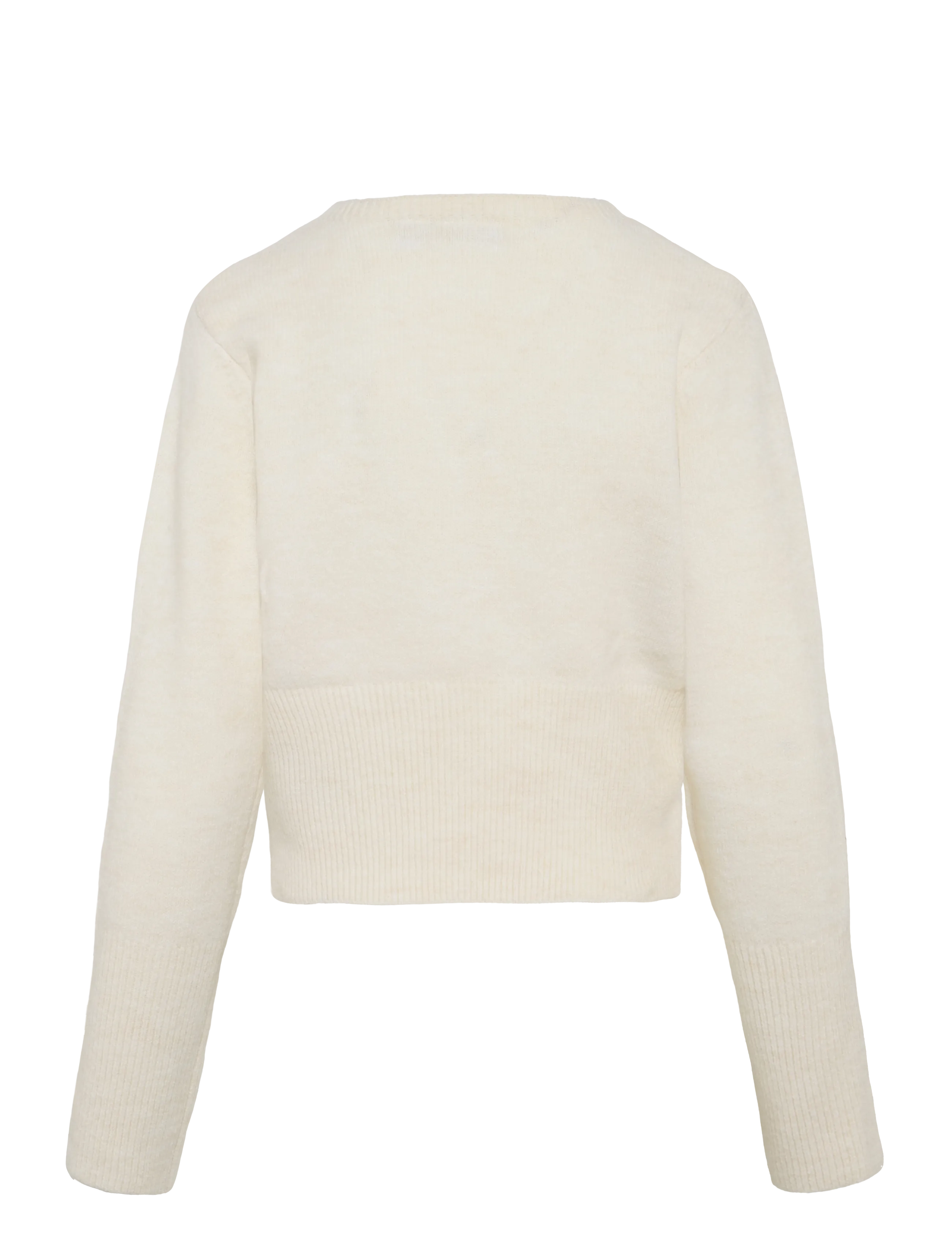 NOISY MAY - NMSLOAN L/S O-NECK KEYHOLE KNIT - kampsunid - eggnog - 2