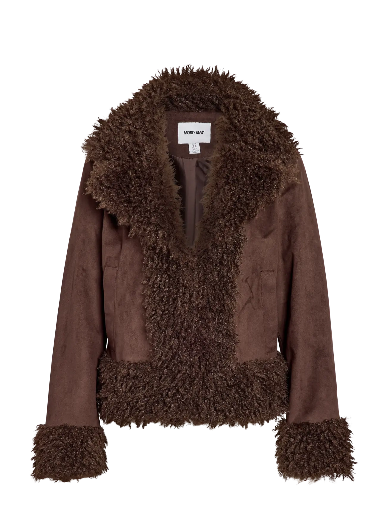 NOISY MAY - NMANNIE PENNY LANE JACKET - fuskpäls - demitasse - 1