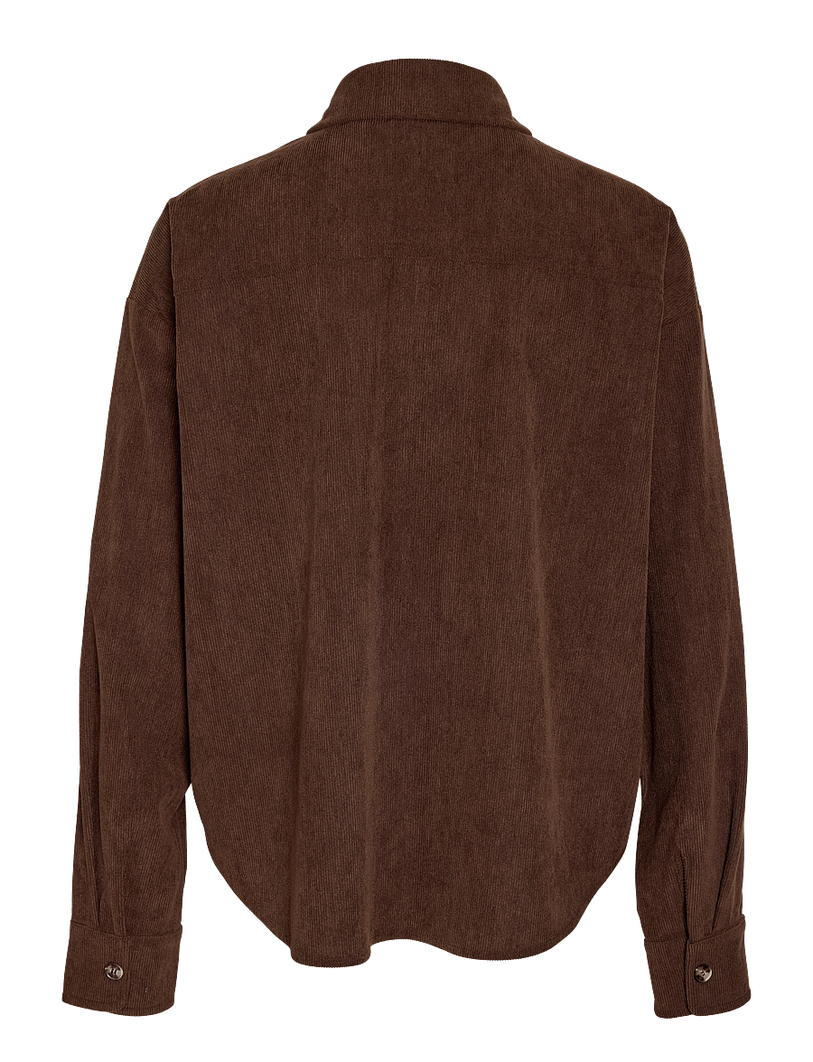 NOISY MAY - NMCARON L/S CORDUROY SHACKET - vårjackor - chocolate brown - 2