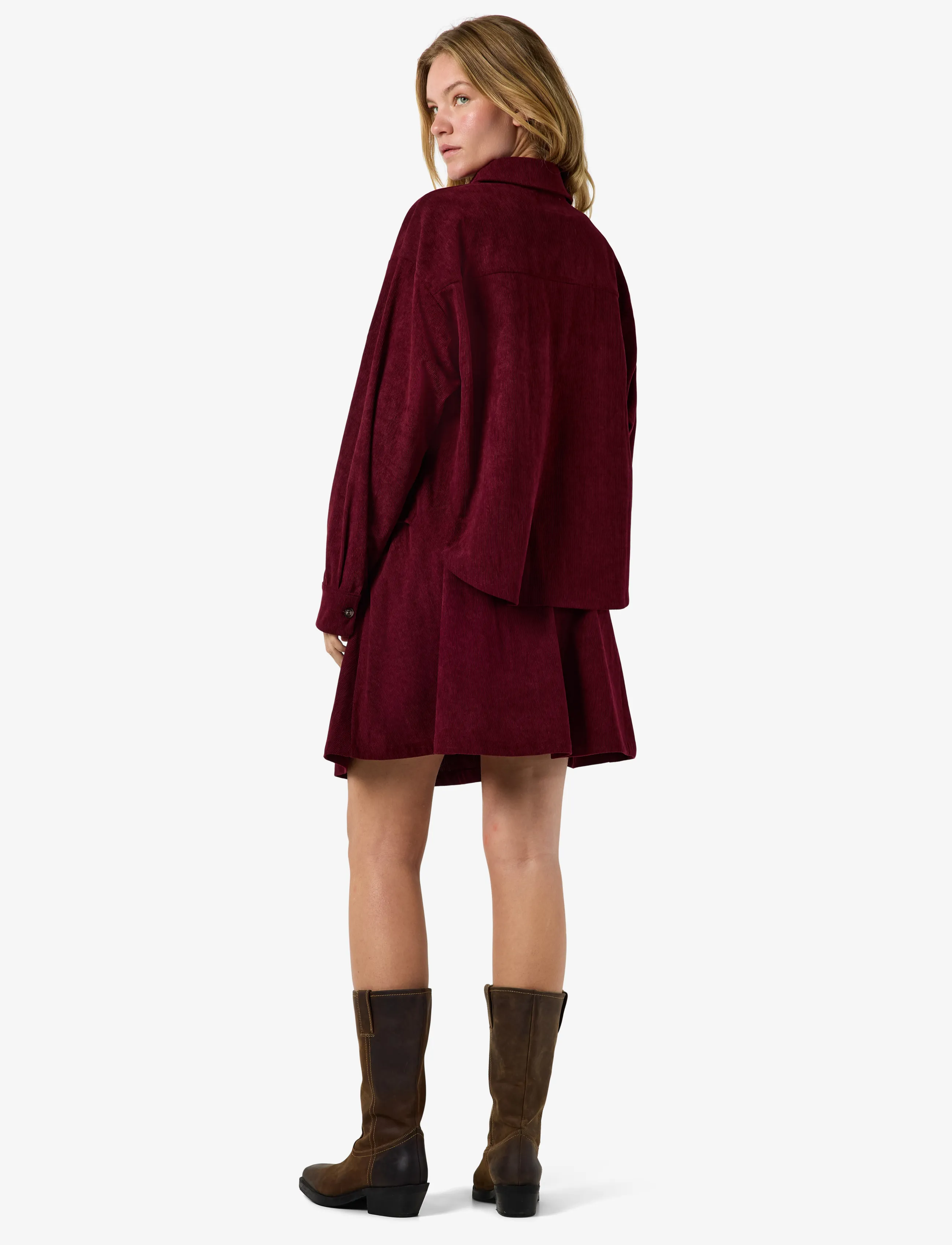 NOISY MAY - NMCARON L/S CORDUROY SHACKET - frühlingsjacken - fig - 4