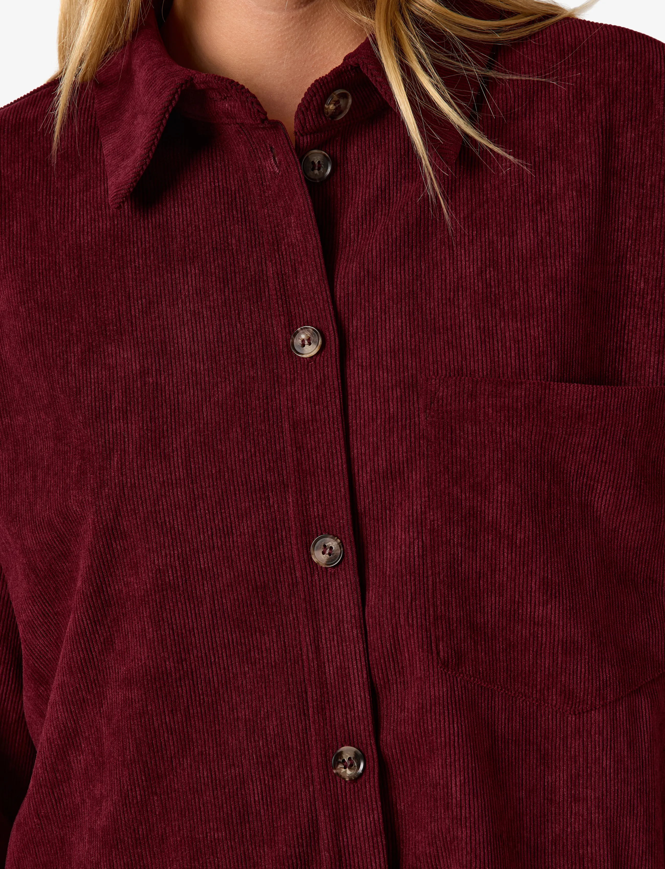 NOISY MAY - NMCARON L/S CORDUROY SHACKET - frühlingsjacken - fig - 5