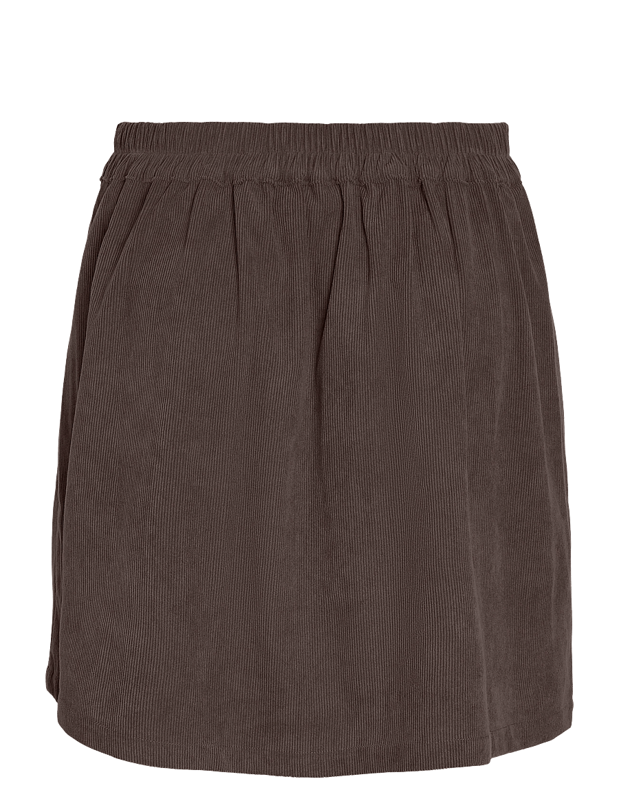 NOISY MAY - NMCARON MW CORDUROY ELASTIC SKIRT - short skirts - chocolate brown - 2