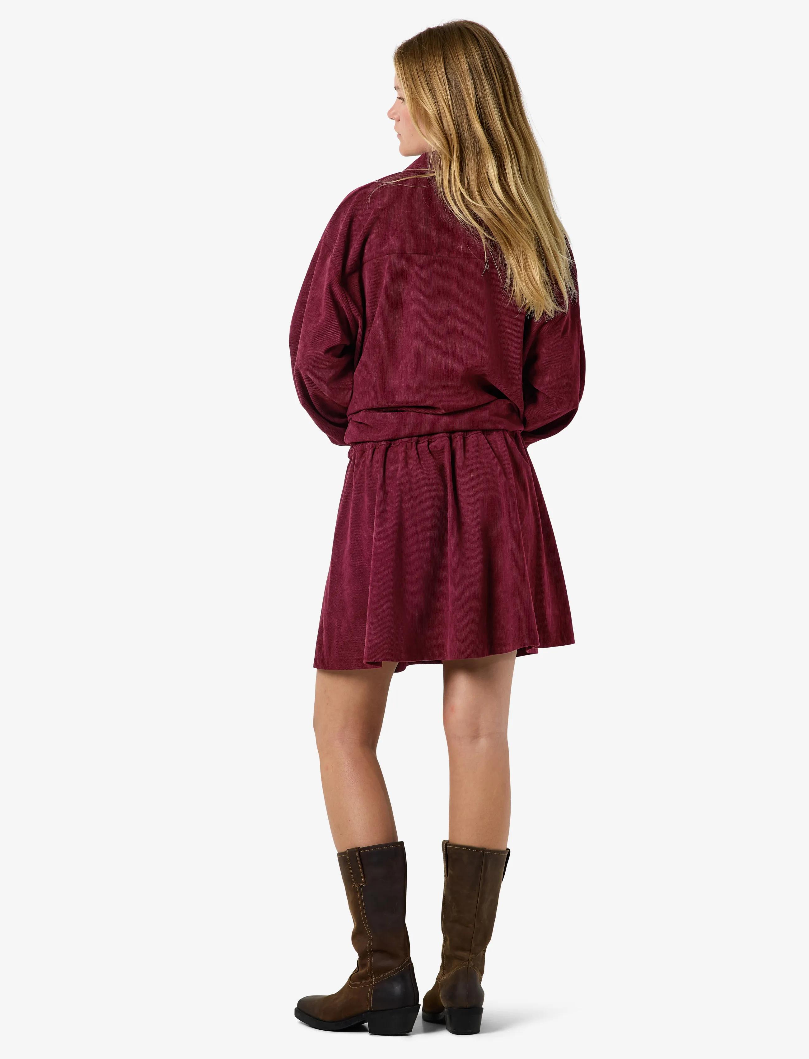 NOISY MAY - NMCARON MW CORDUROY ELASTIC SKIRT - kurze röcke - fig - 4