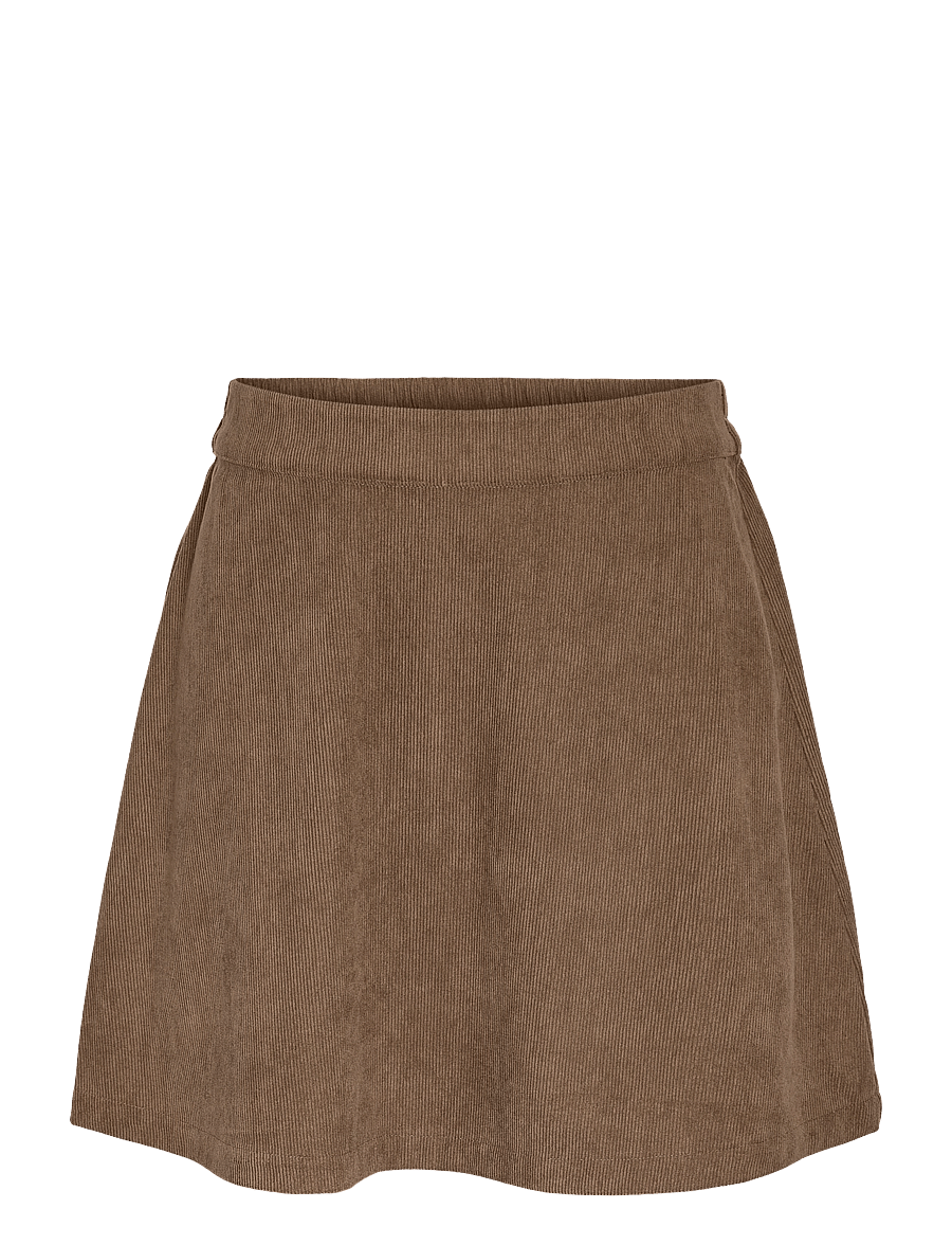 NOISY MAY - NMCARON MW CORDUROY ELASTIC SKIRT - korta kjolar - morel - 1