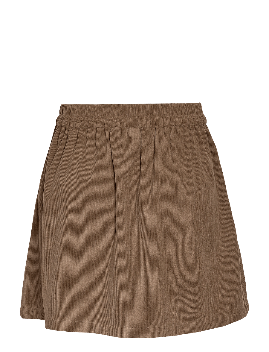 NOISY MAY - NMCARON MW CORDUROY ELASTIC SKIRT - korta kjolar - morel - 2