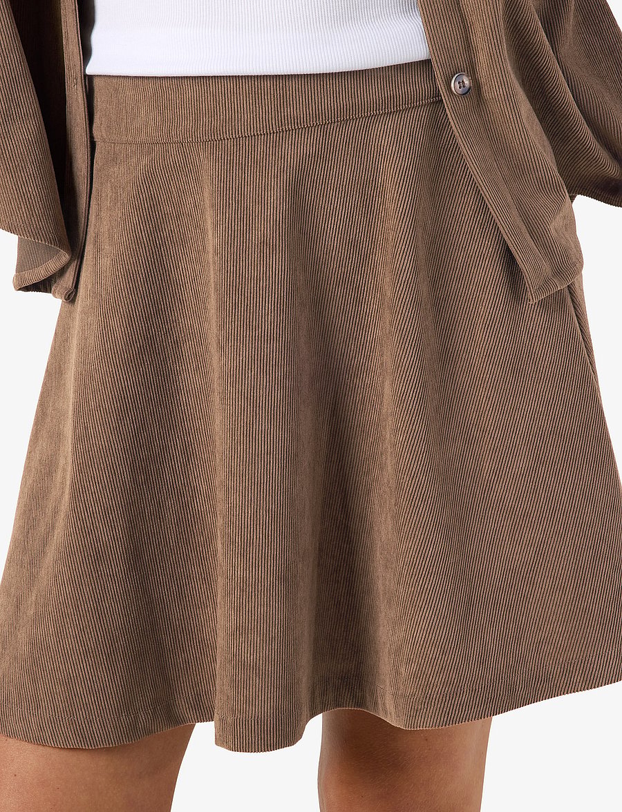NOISY MAY - NMCARON MW CORDUROY ELASTIC SKIRT - korta kjolar - morel - 5