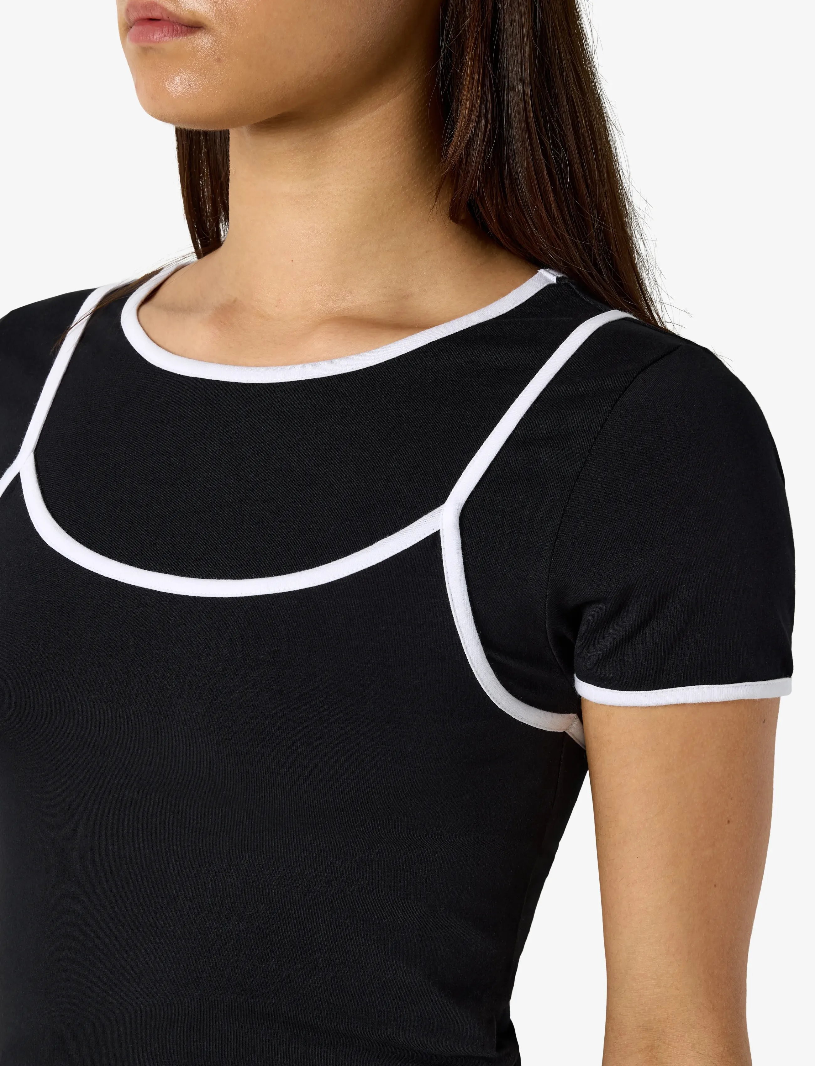 NOISY MAY - NMKERRY S/S DOUBLE LAYER TOP /TNT14 - lowest prices - black - 4