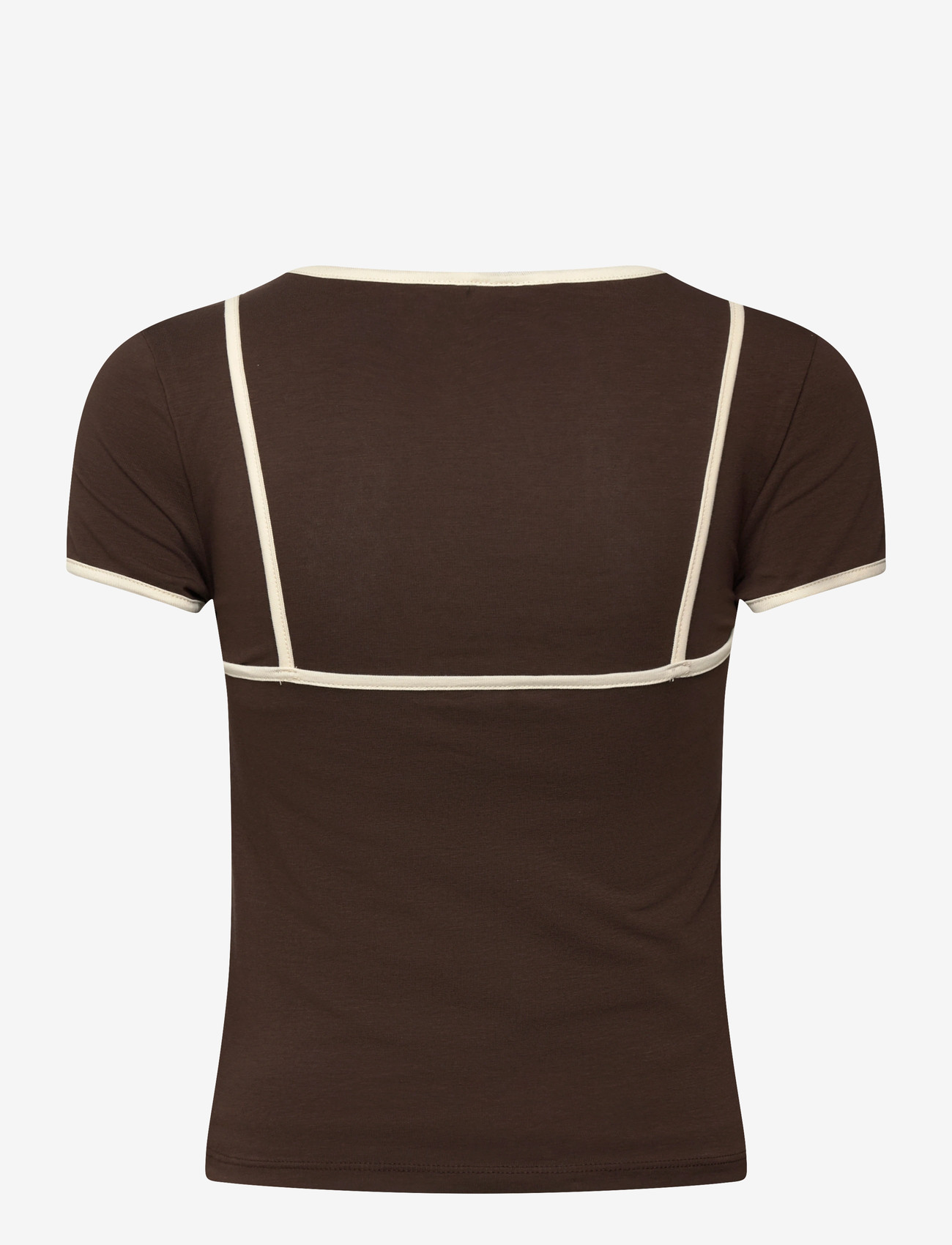 NOISY MAY - NMKERRY S/S DOUBLE LAYER TOP /TNT14 - t-shirts - demitasse - 1