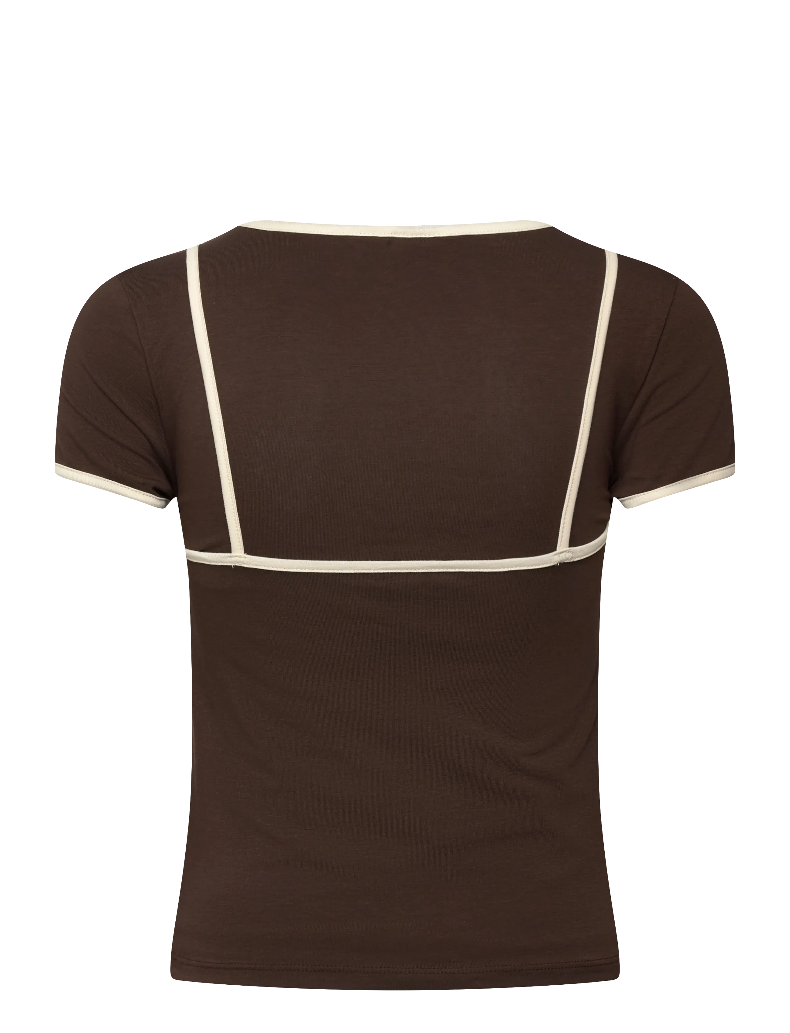NOISY MAY - NMKERRY S/S DOUBLE LAYER TOP /TNT14 - t-shirts - demitasse - 1