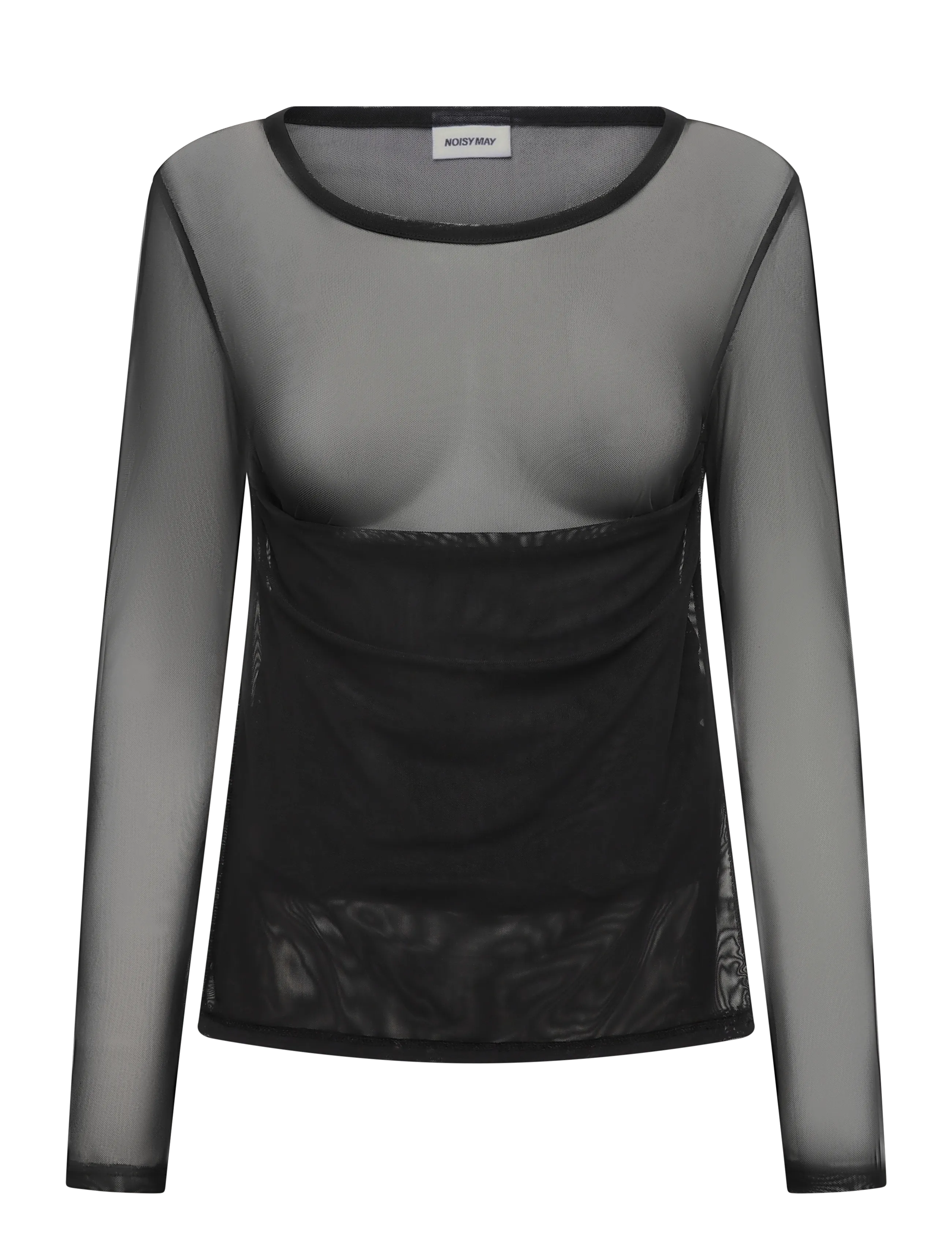 NOISY MAY NMJUDITH L/S DOUBLELAYER MESH TOP TNT/14 - NOISY MAY - BLACK / black