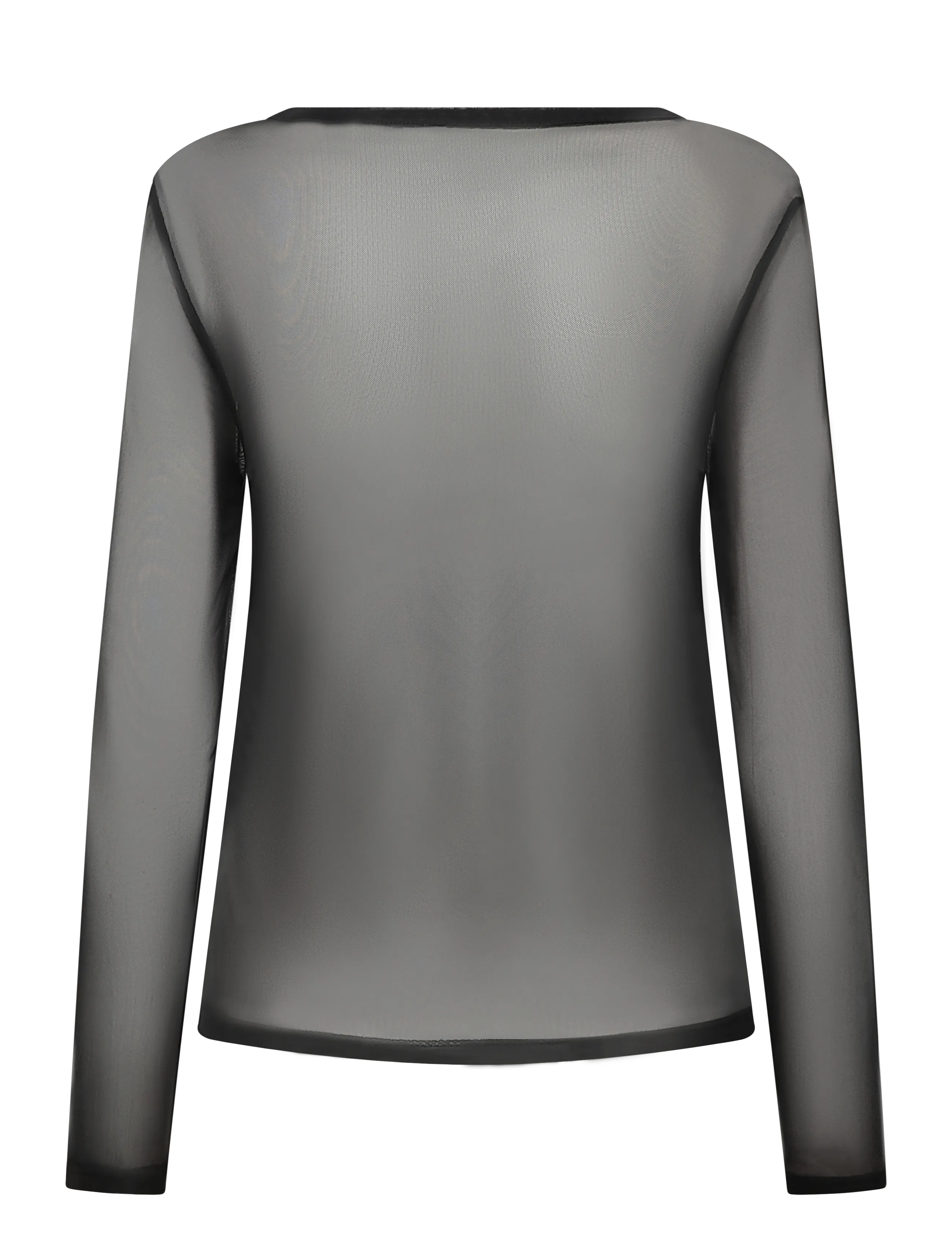 NOISY MAY - NMJUDITH L/S DOUBLELAYER MESH TOP TNT/14 - långärmade toppar - black - 2