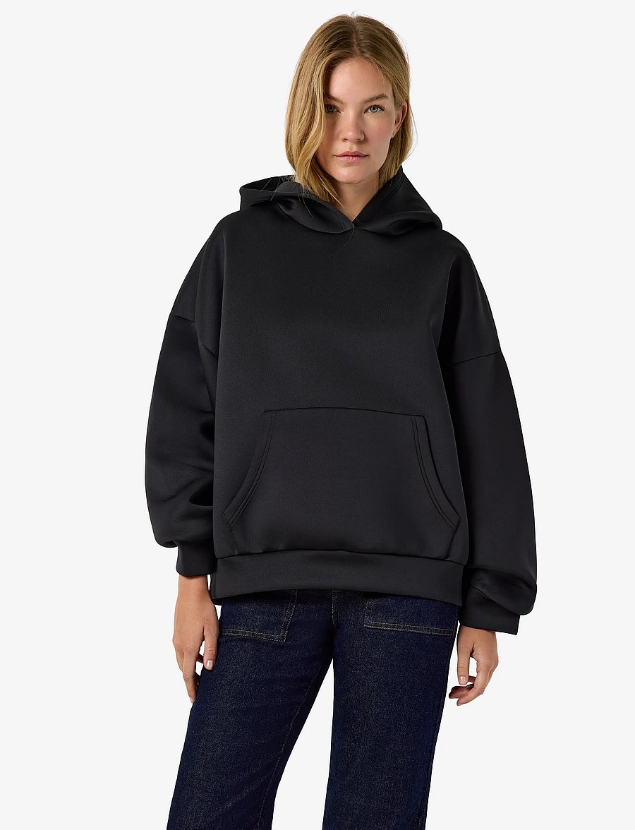 NOISY MAY - NMWEEK SCUBA OVERSIZED HOODIE JERSEY - kapuzenpullover - black - 0