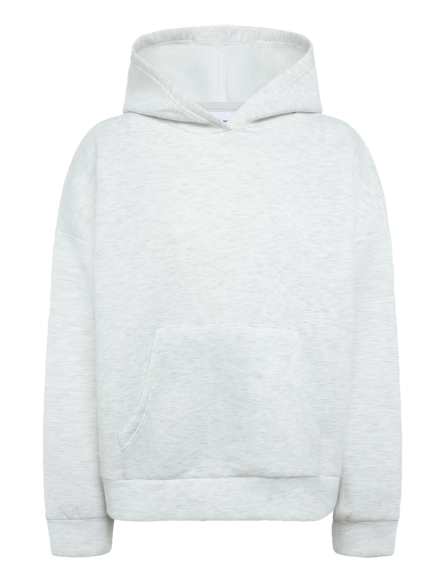 NOISY MAY - NMWEEK SCUBA OVERSIZED HOODIE JERSEY - kapuzenpullover - light grey melange - 1