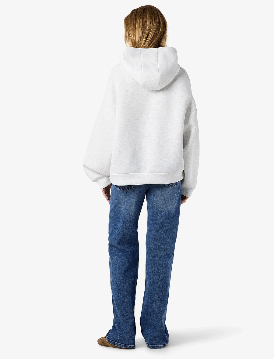 NOISY MAY - NMWEEK SCUBA OVERSIZED HOODIE JERSEY - kapuzenpullover - light grey melange - 4