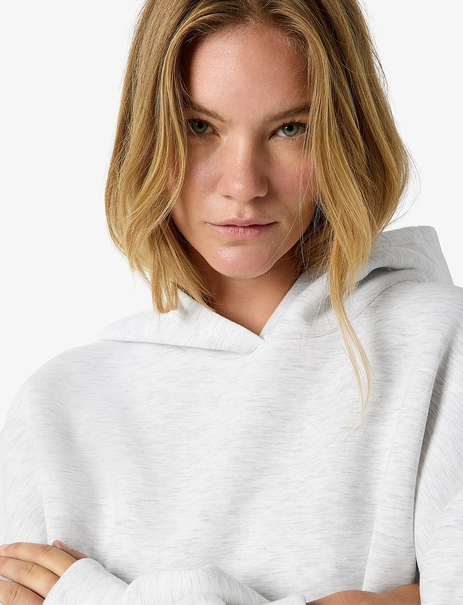 NOISY MAY - NMWEEK SCUBA OVERSIZED HOODIE JERSEY - kapuzenpullover - light grey melange - 5