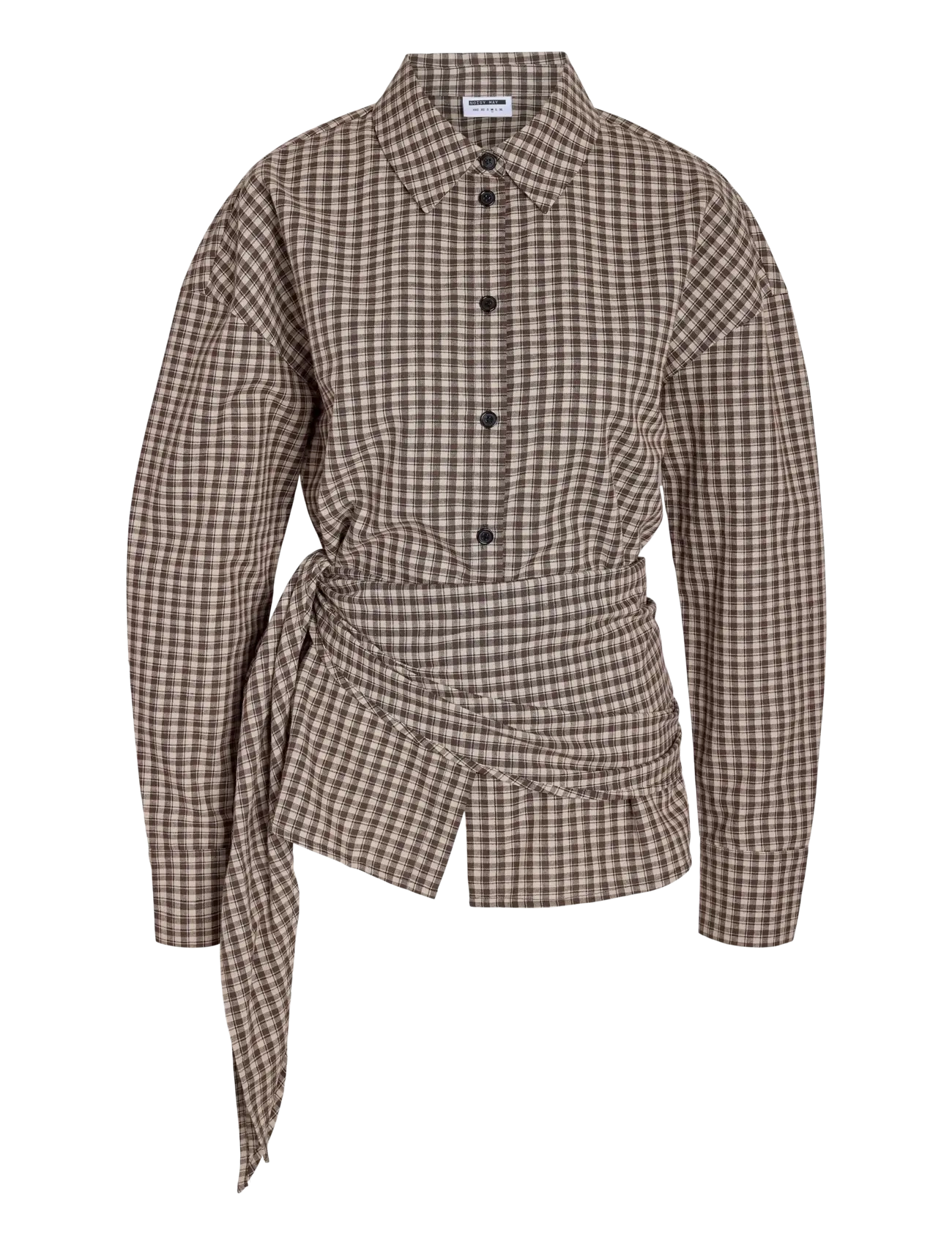 NOISY MAY NMKILAH L/S SCARFSHIRT - NOISY MAY - OATMEAL / brown