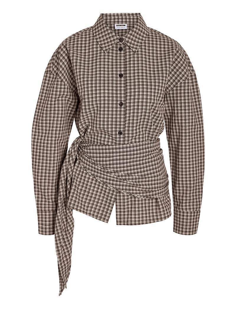 NOISY MAY - NMKILAH L/S SCARFSHIRT - langärmlige hemden - oatmeal - 1