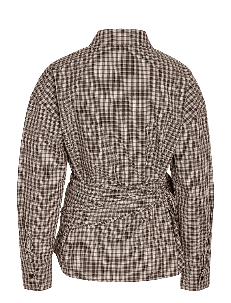 NOISY MAY - NMKILAH L/S SCARFSHIRT - langärmlige hemden - oatmeal - 2