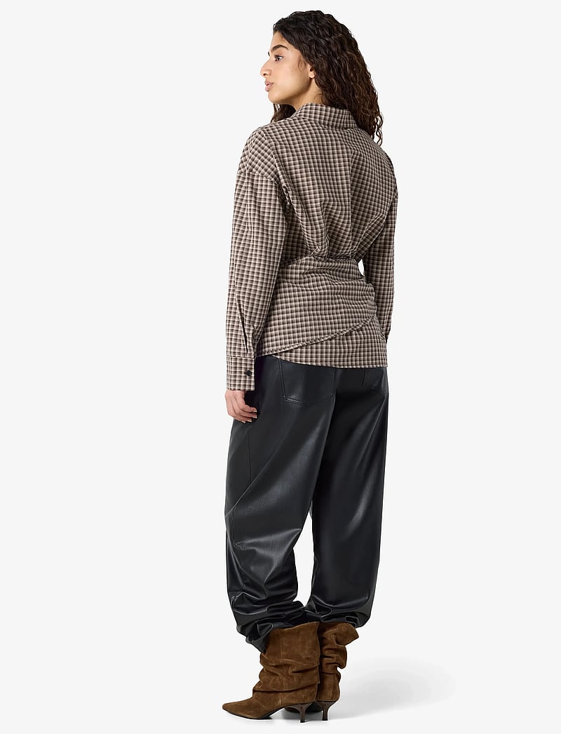 NOISY MAY - NMKILAH L/S SCARFSHIRT - langärmlige hemden - oatmeal - 4