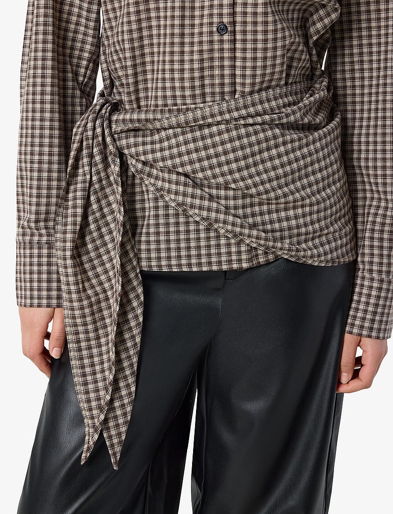 NOISY MAY - NMKILAH L/S SCARFSHIRT - langärmlige hemden - oatmeal - 5