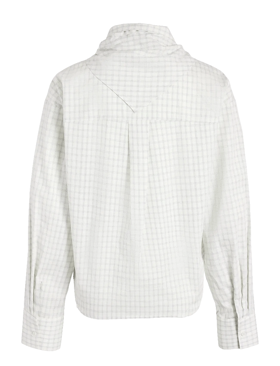 NOISY MAY - NMPAULIE L/S BUTTON SCARF SHIRT TNT/17 - langärmlige hemden - birch - 2