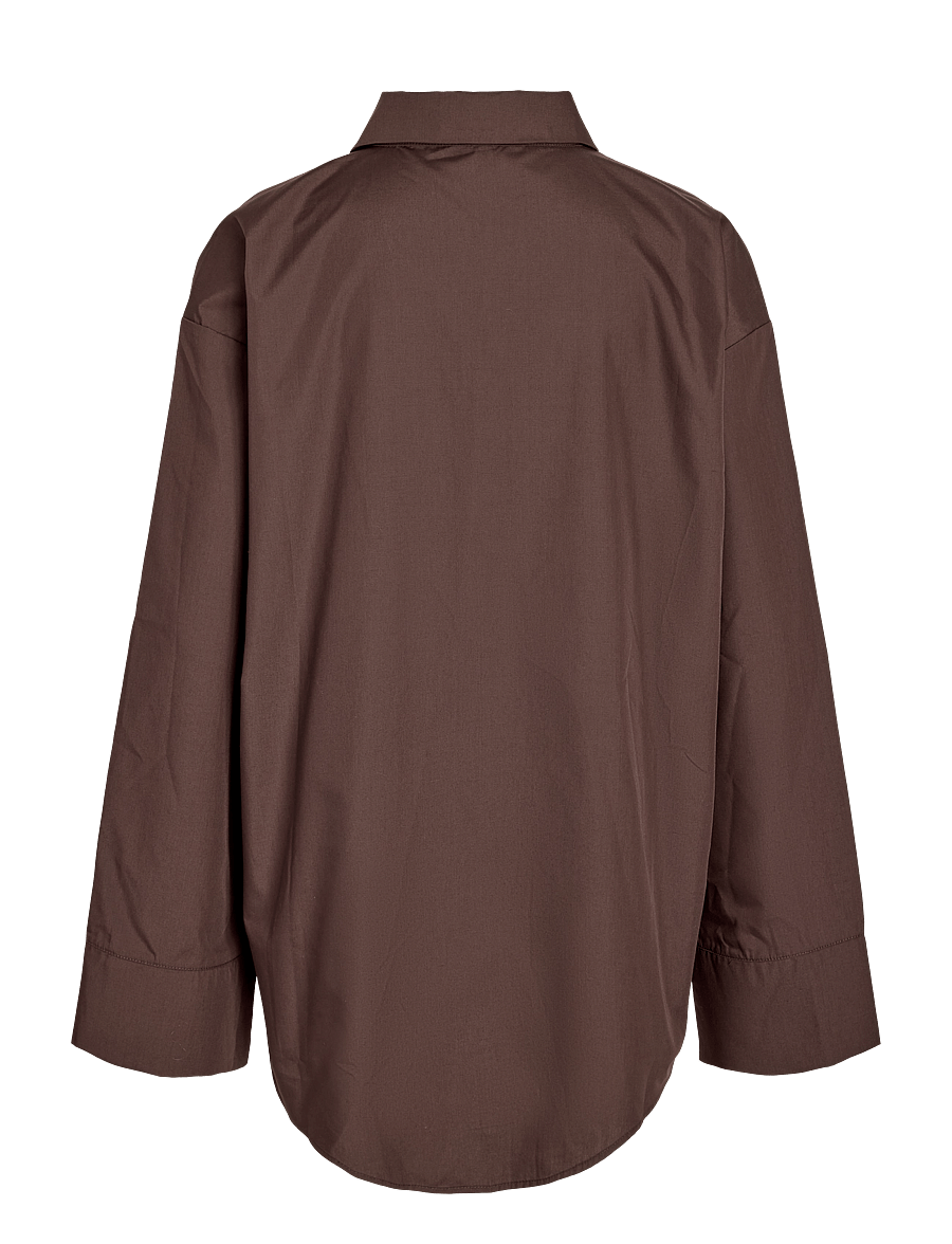 NOISY MAY - NMFRIDA L/S BUTTON LACE SHIRT TNT/17 - pikkade varrukatega särgid - puce - 2