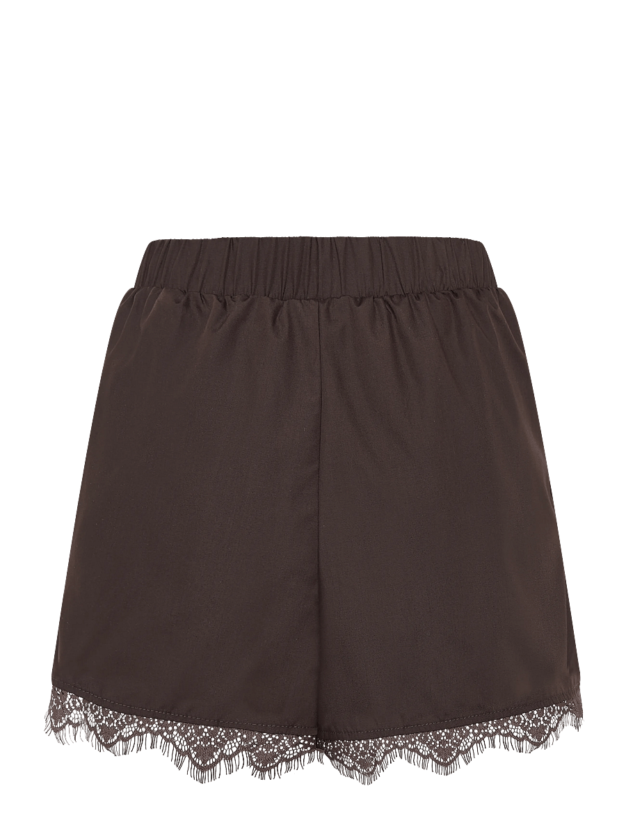 NOISY MAY - NMFRIDA MW LACE SHORTS TNT/17 - vabaaja lühikesed püksid - puce - 2