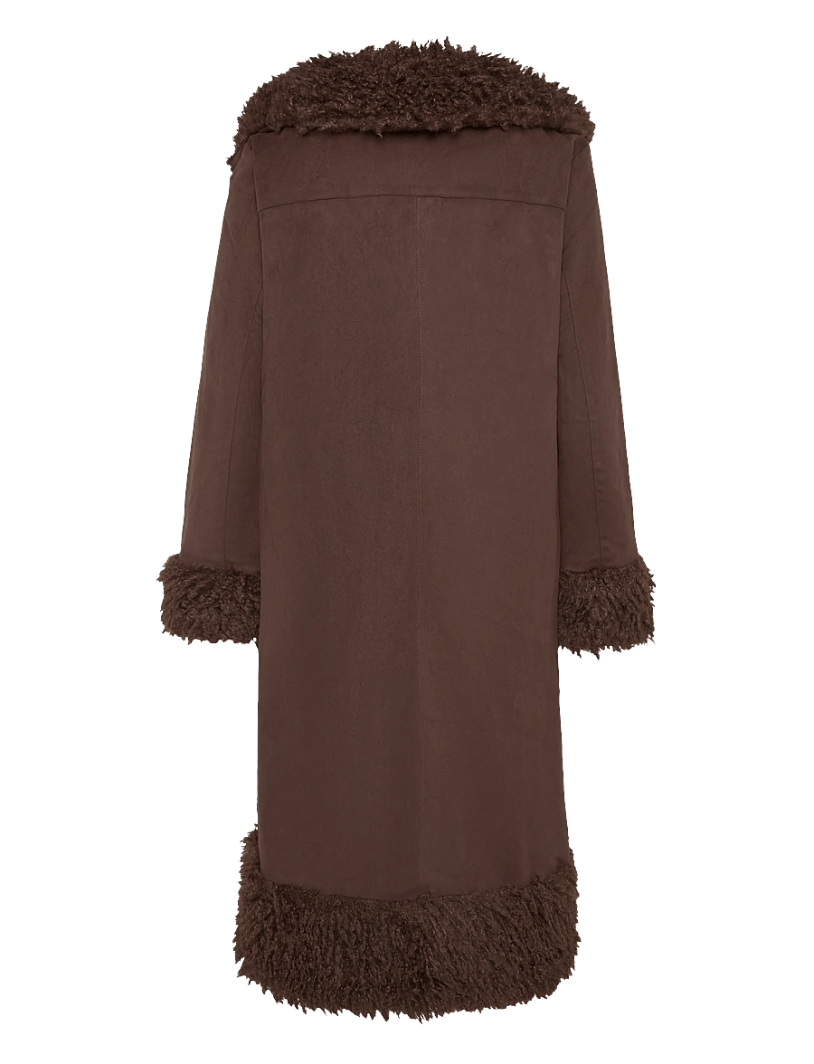 NOISY MAY - NMANNIE PENNY LANE COAT - faux fur - demitasse - 1