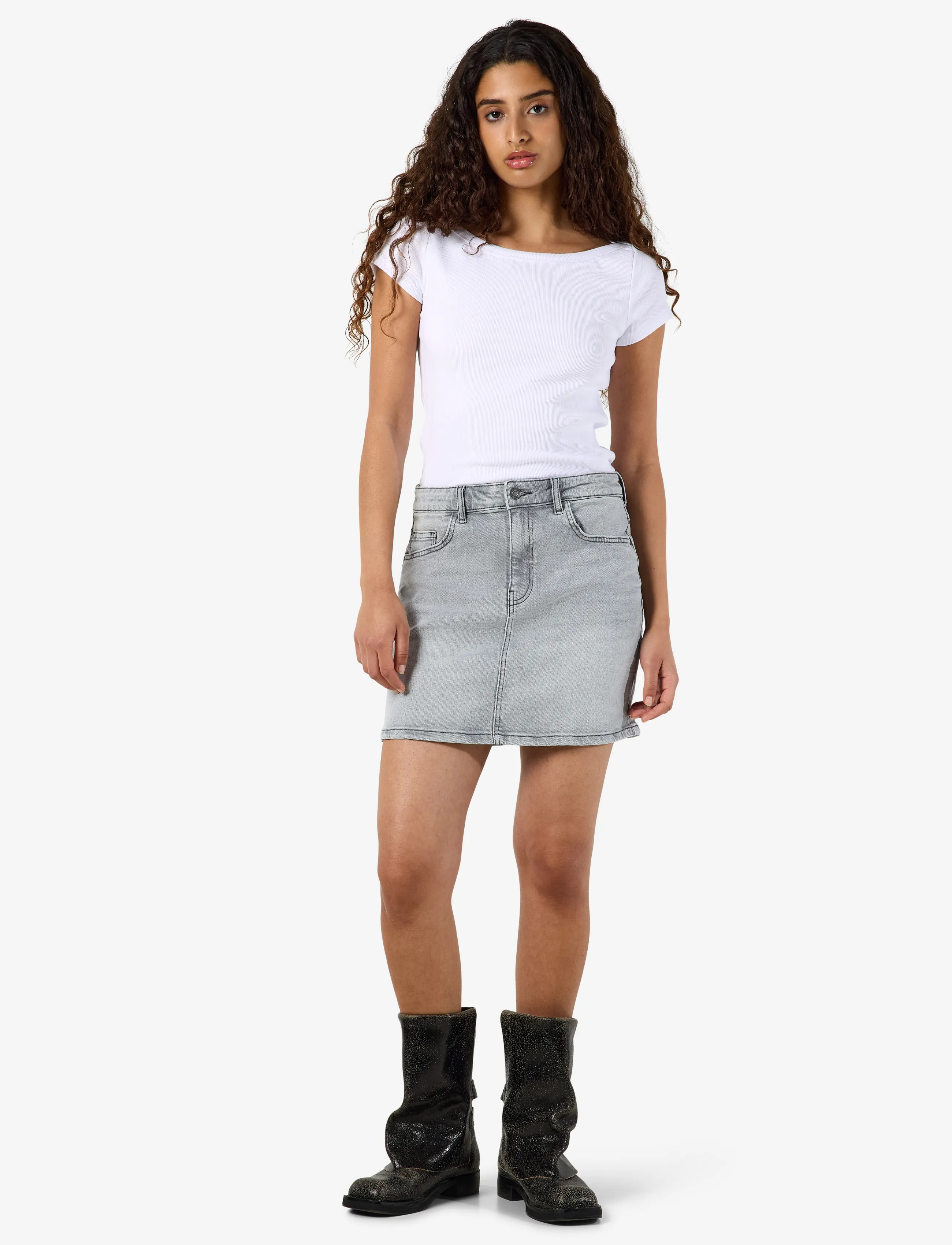 NOISY MAY - NMYOLANDA MW DNM SKIRT AZ277LG NOOS - teksaseelikud - light grey denim - 3