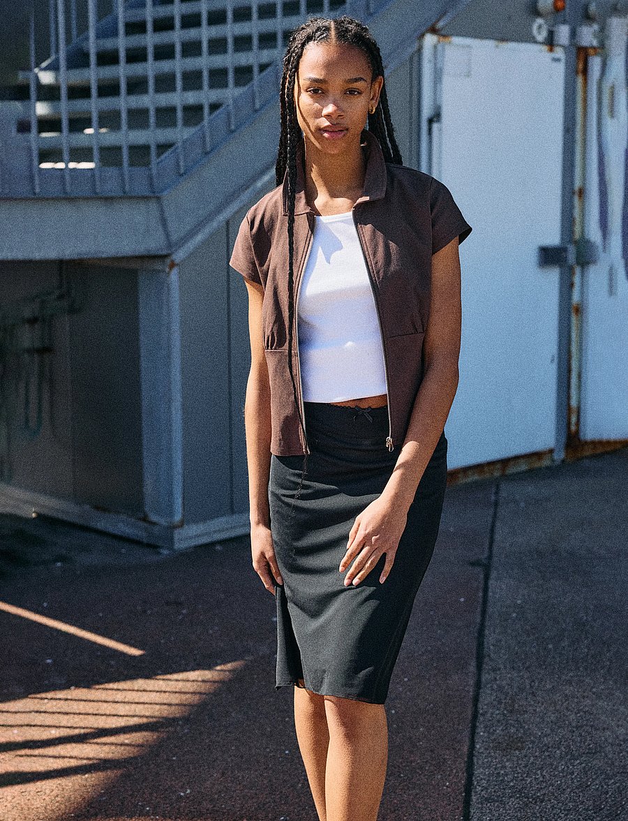 NOISY MAY - NMJUDITH LW MESH SKIRT NOOS - midi-röcke - black - 3