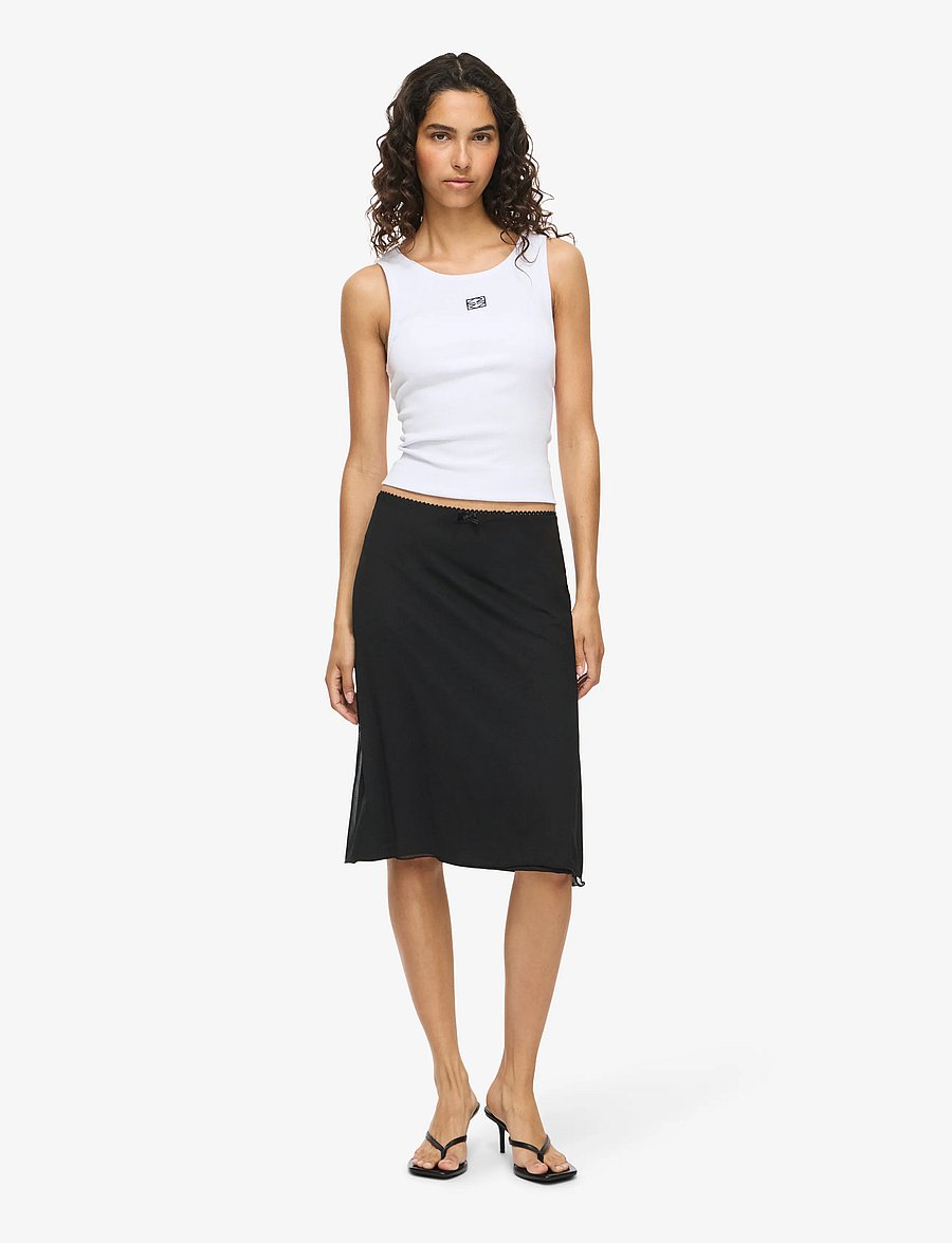 NOISY MAY - NMJUDITH LW MESH SKIRT NOOS - midi-röcke - black - 4