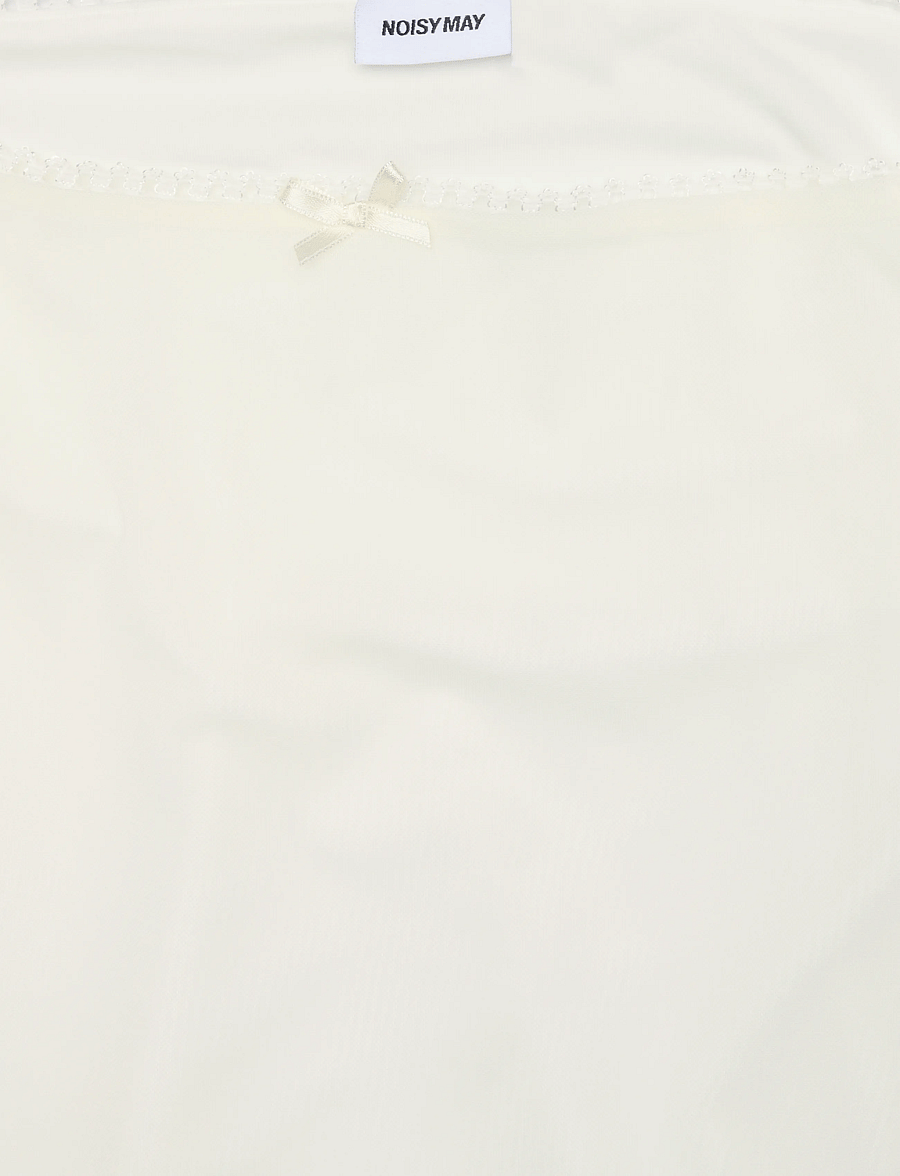 NOISY MAY - NMJUDITH LW MESH SKIRT - midi kjolar - cloud dancer - 2