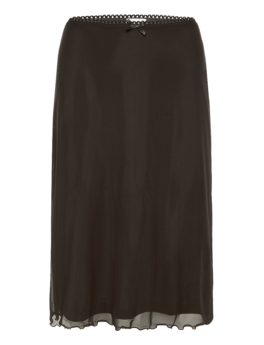NOISY MAY - NMJUDITH LW MESH SKIRT - midi-röcke - demitasse - 1