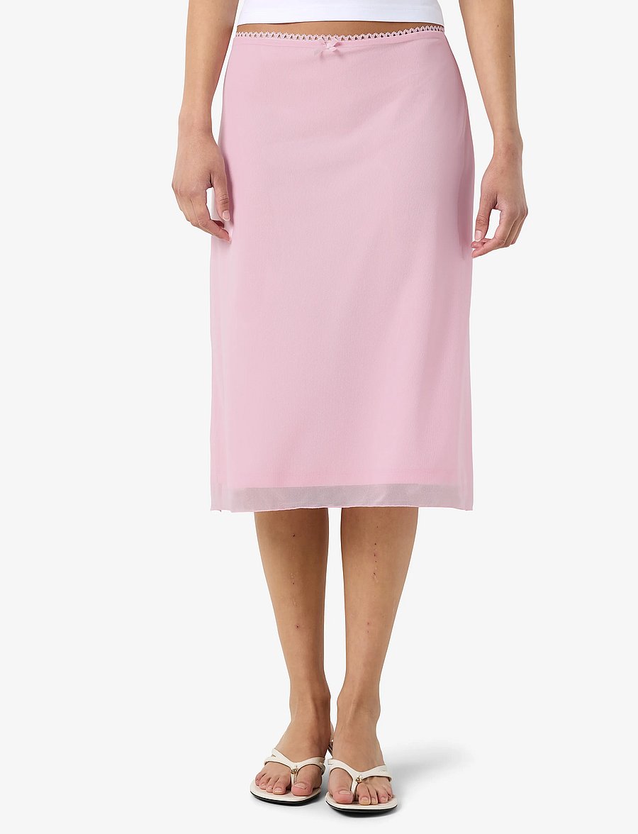 NOISY MAY - NMJUDITH LW MESH SKIRT - midi rokken - pink-a-boo - 0