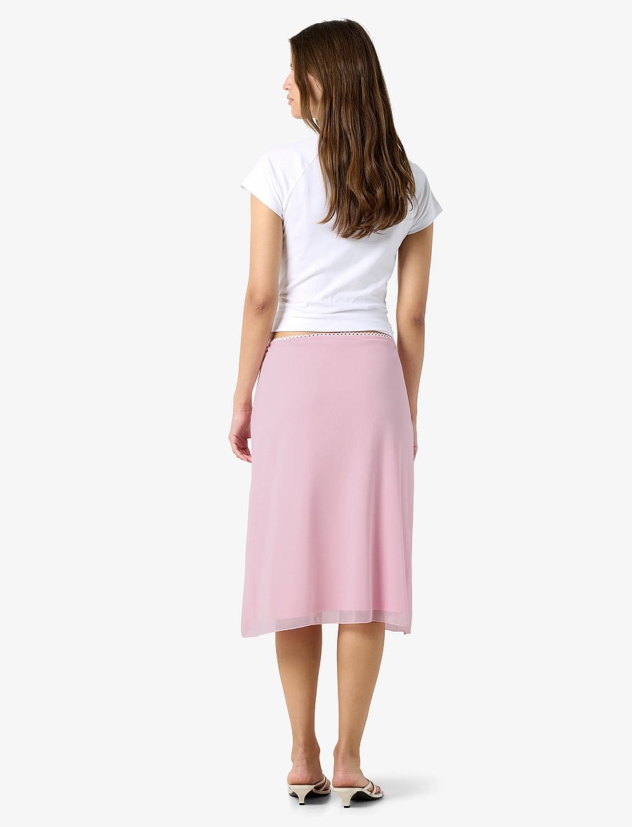 NOISY MAY - NMJUDITH LW MESH SKIRT - midi rokken - pink-a-boo - 4