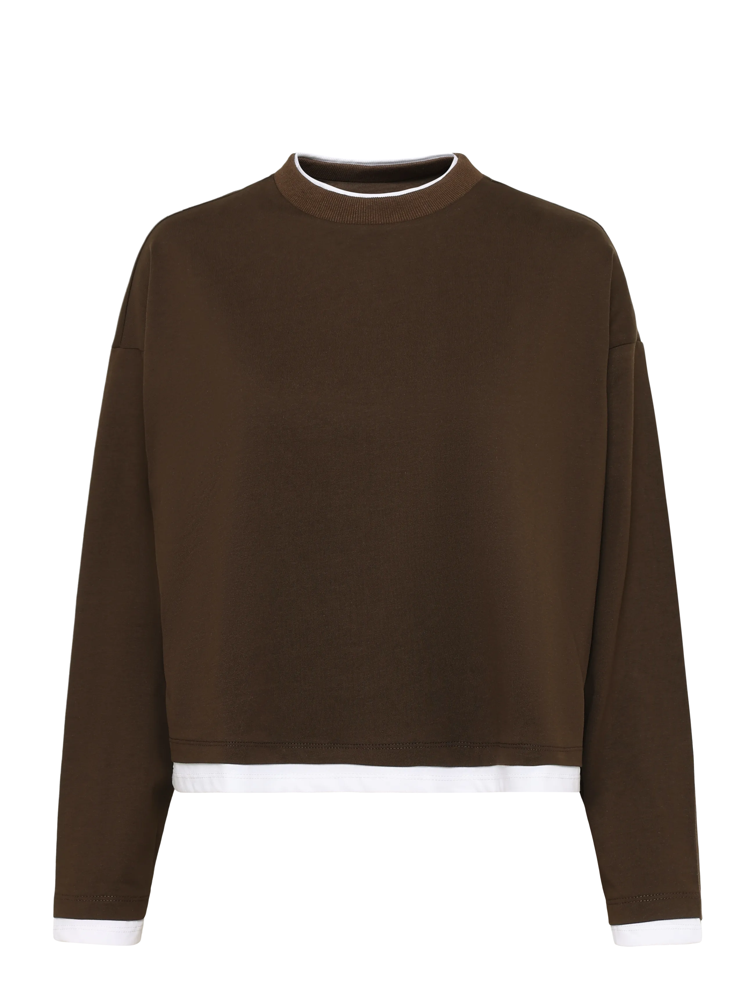 NOISY MAY NMEMBER L/S DOUBLE LAYER TOP - Kläder - DEMITASSE / brown