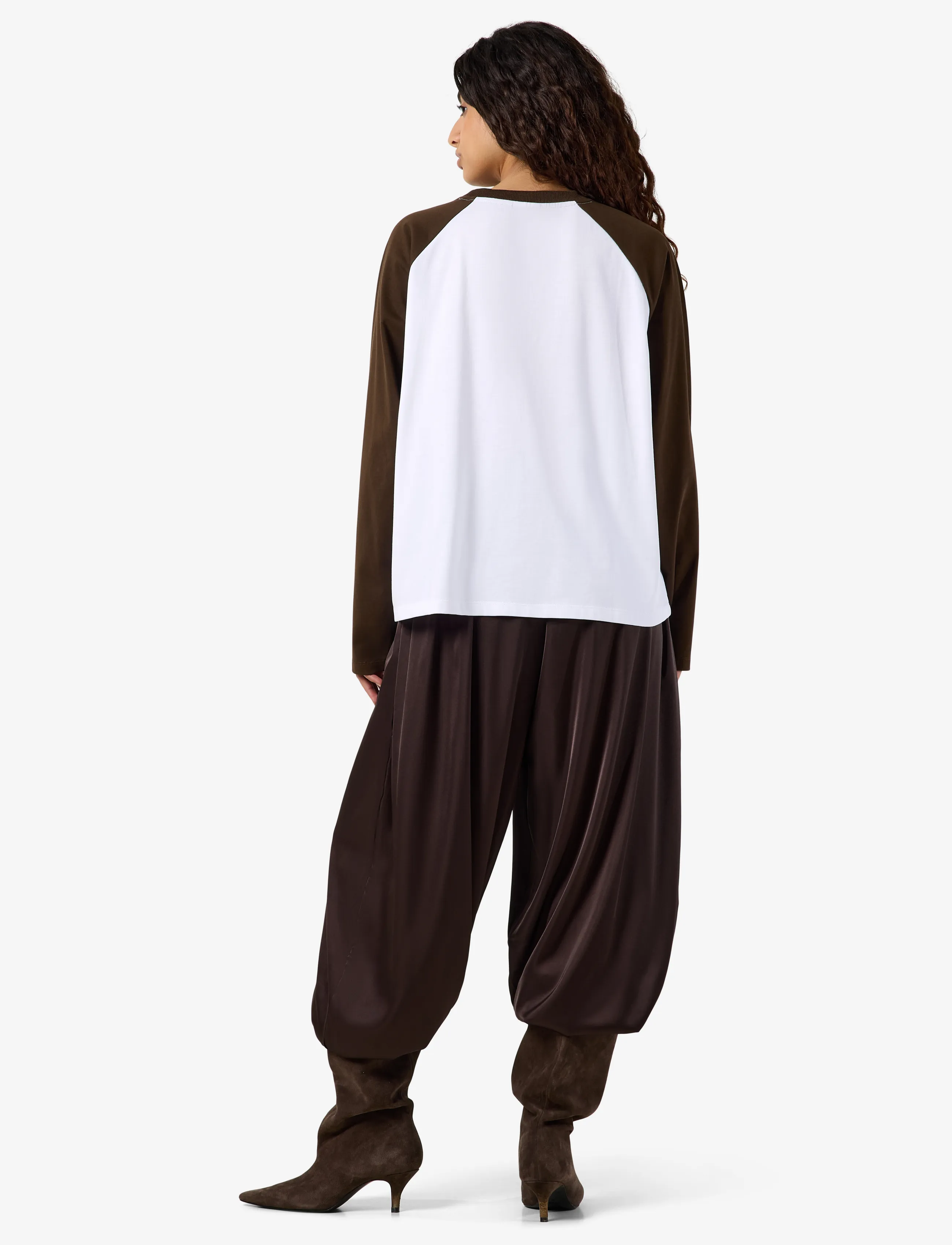 NOISY MAY - NMEMBER L/S RAGLAN COLORBLOCK TOP - langærmede toppe - snow white - 3